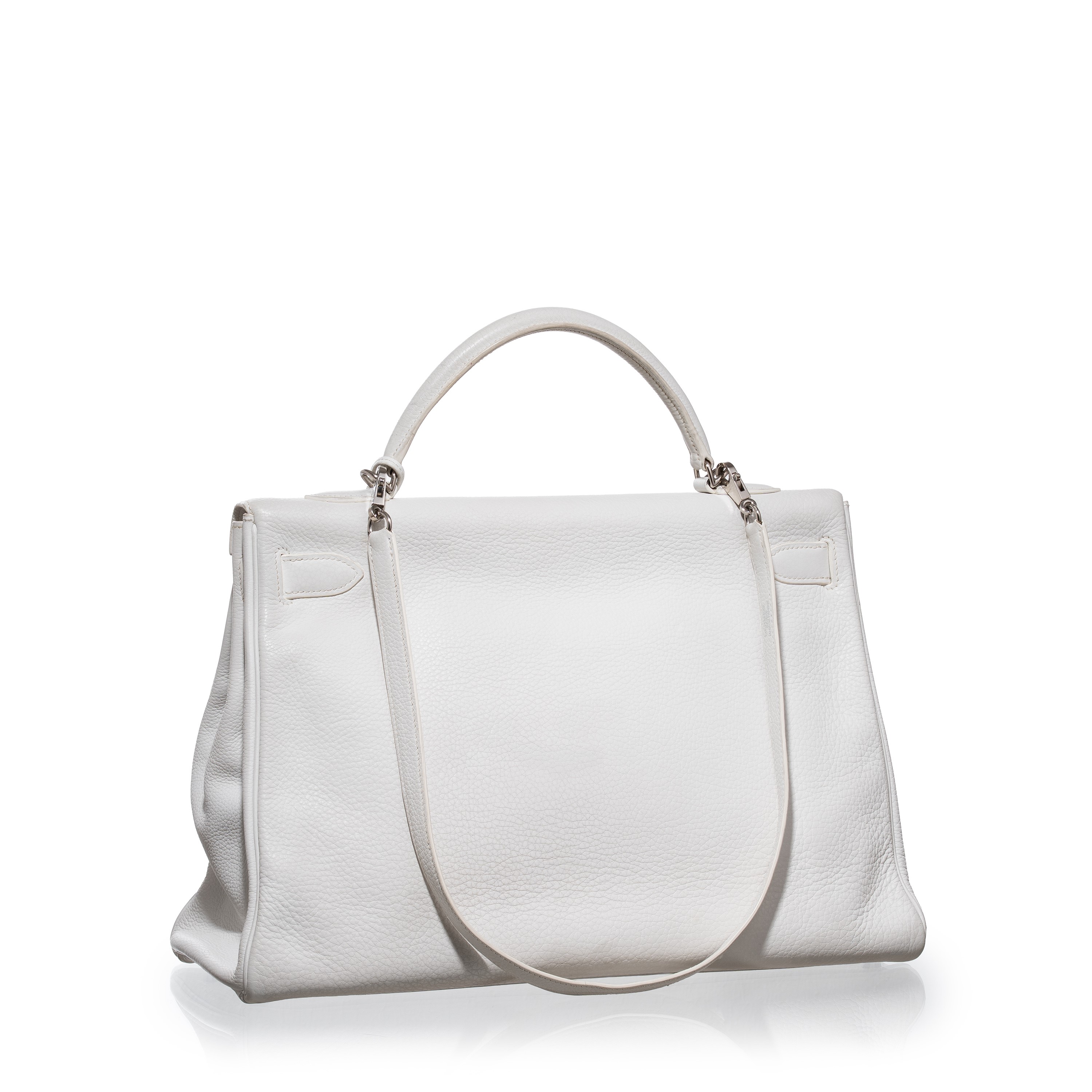 HERMÈS KELLY 40 RETOURNÉ CLEMENCE COLORE BIANCO PHW - 2007
