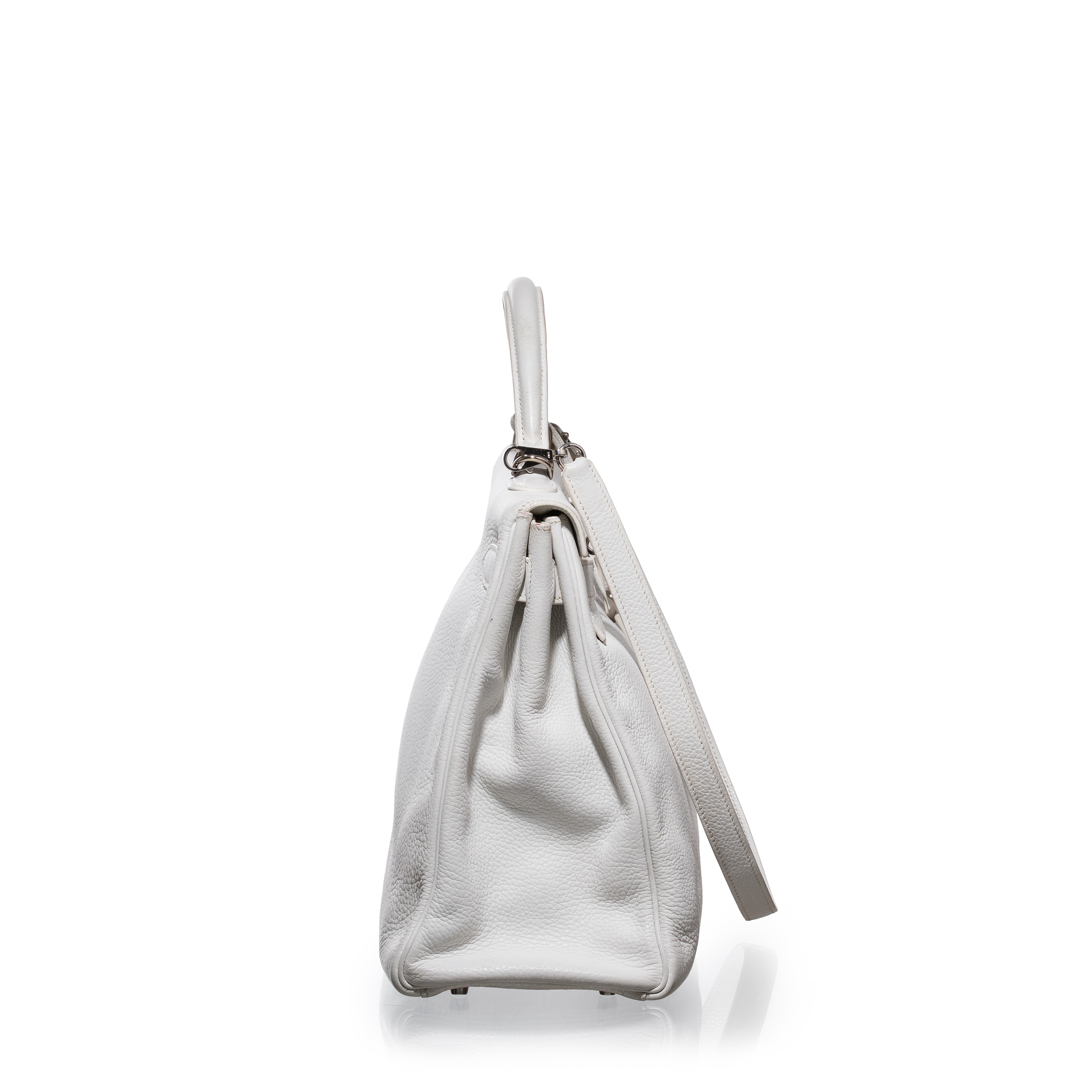 HERMÈS KELLY 40 RETOURNÉ CLEMENCE COLORE BIANCO PHW - 2007