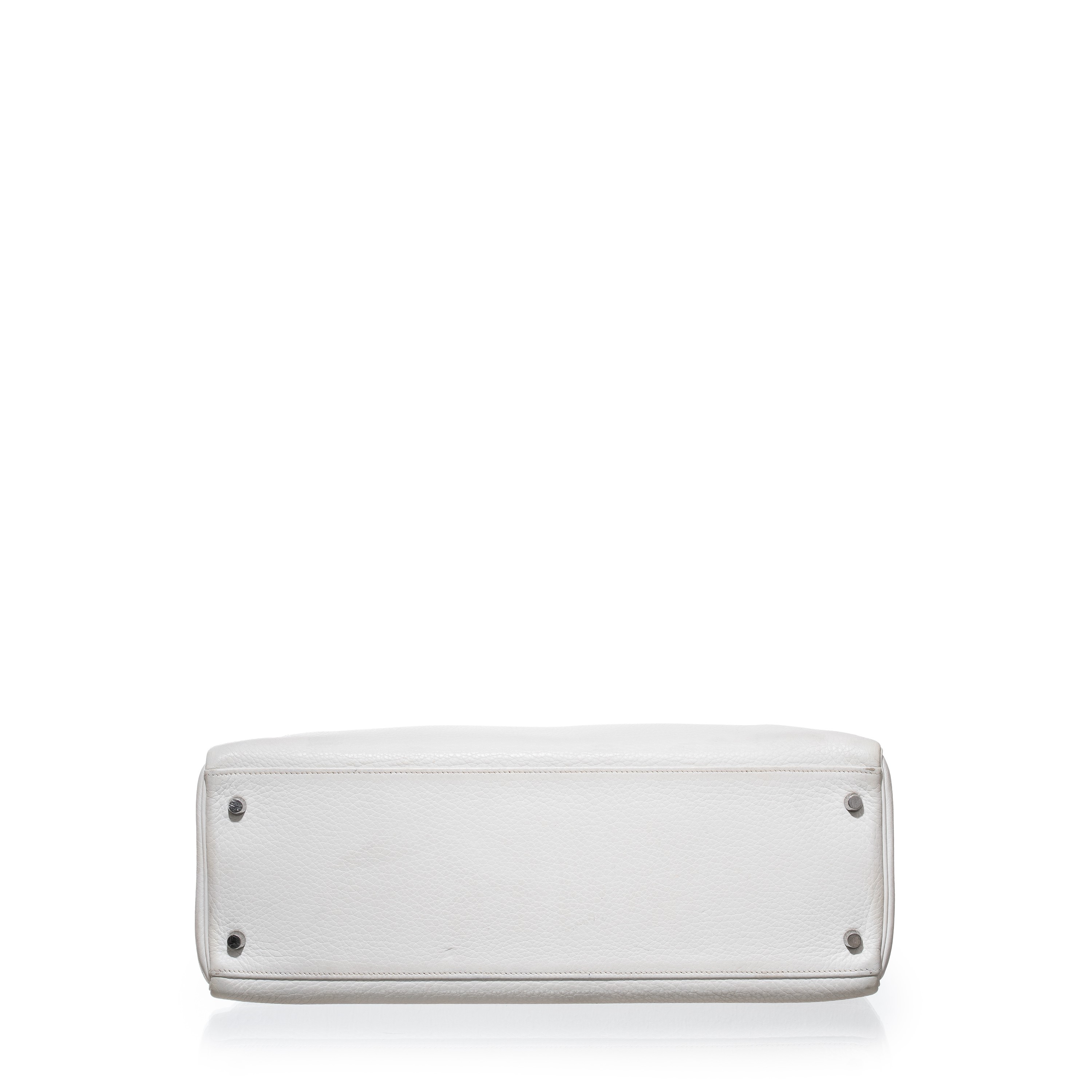 HERMÈS KELLY 40 RETOURNÉ CLEMENCE COLORE BIANCO PHW - 2007