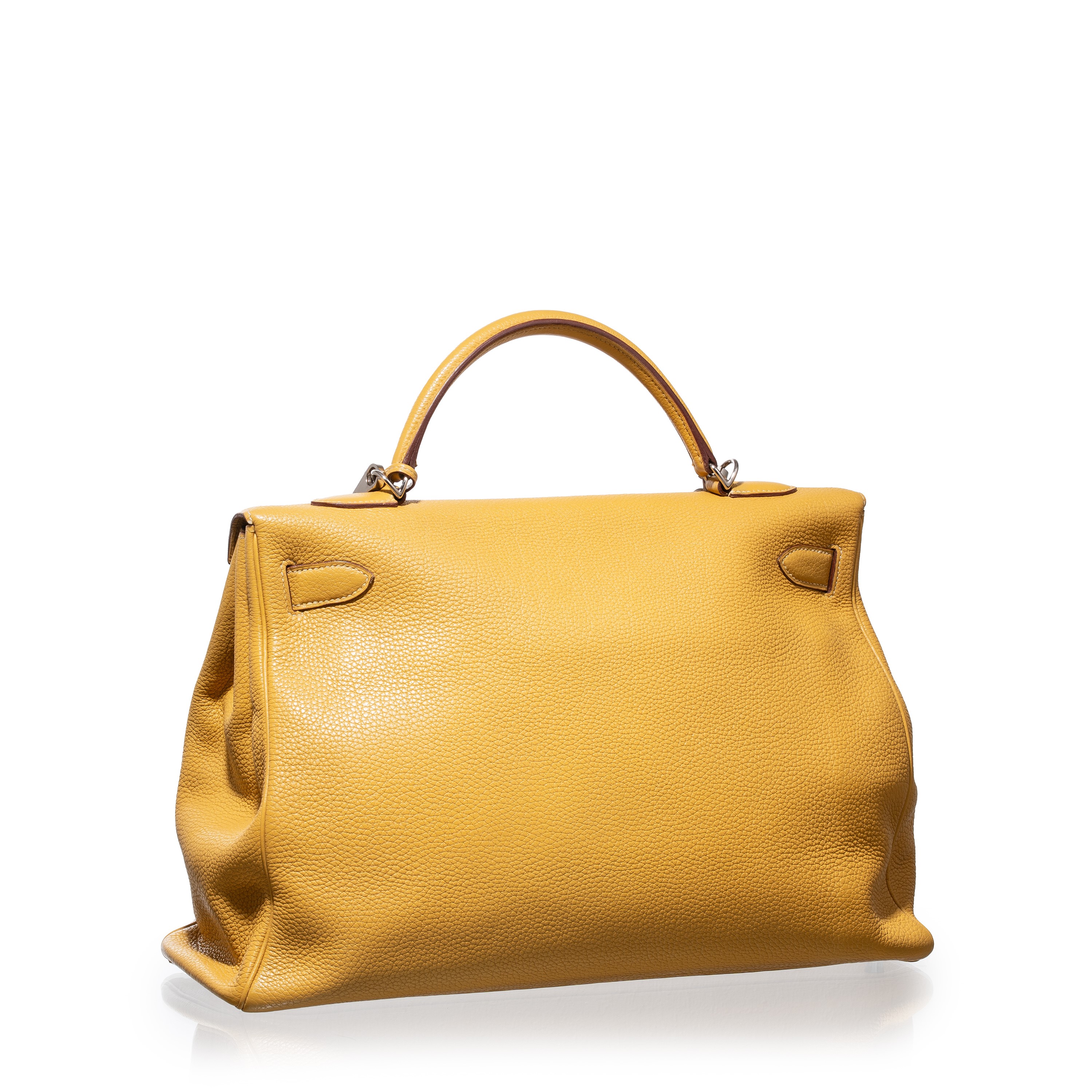 HERMÈS KELLY 40 RETOURNÉ CLEMENCE COLORE JAUNE PHW - 2009