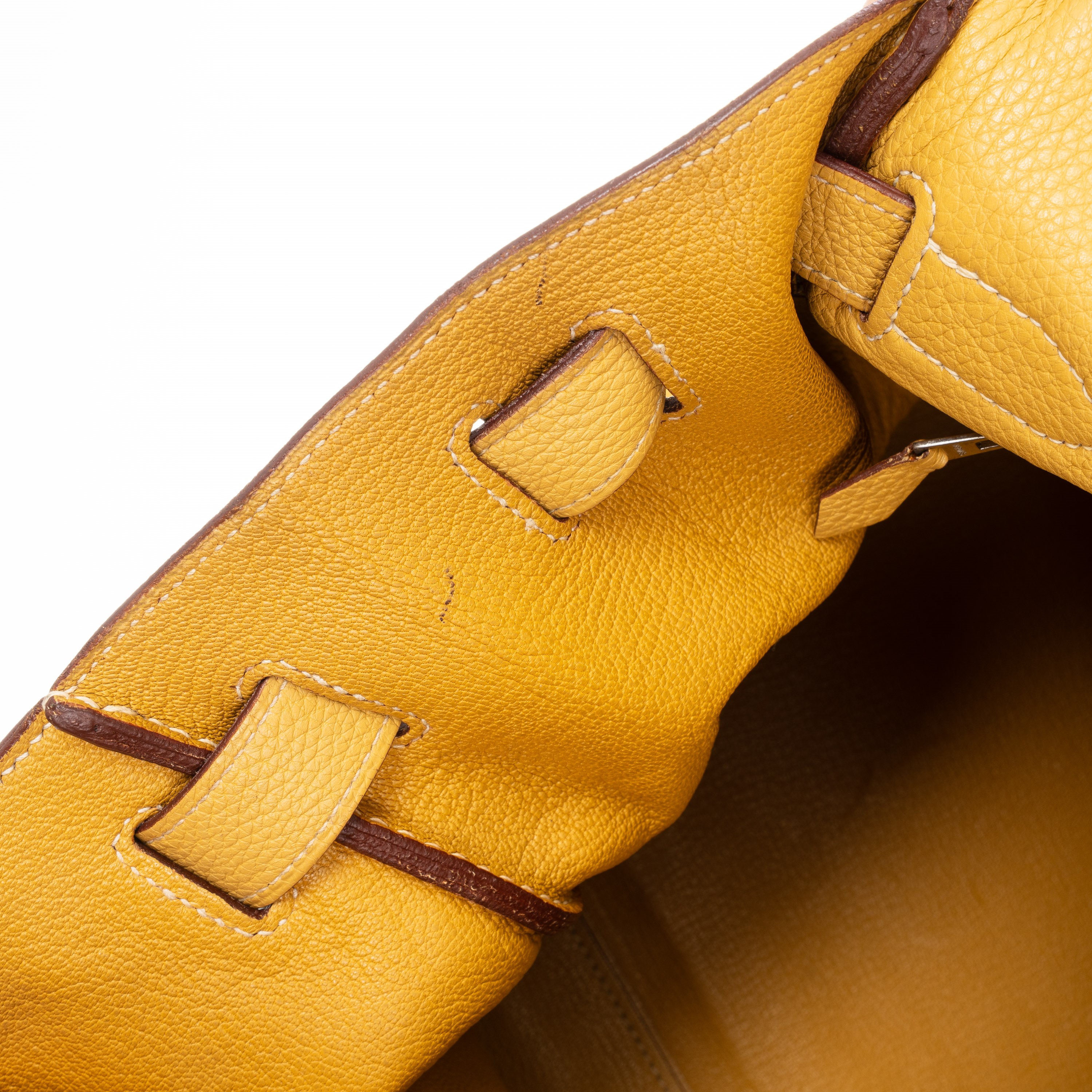 HERMÈS KELLY 40 RETOURNÉ CLEMENCE COLORE JAUNE PHW - 2009