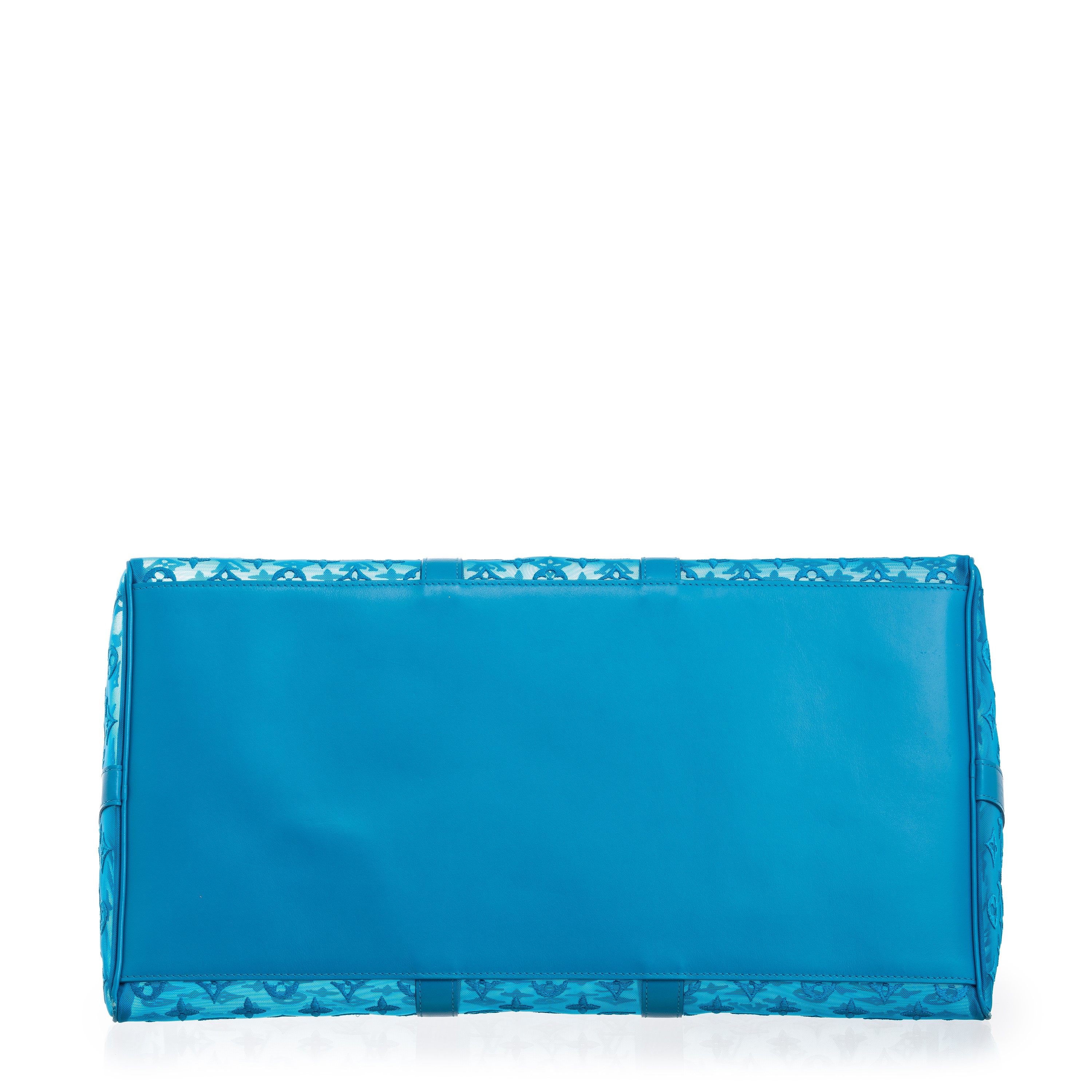 LOUIS VUITTON KEEPALL TRIANGLE BANDOULIERE 50 TURQUOISE MONOGRAMME SEE THROUGH
