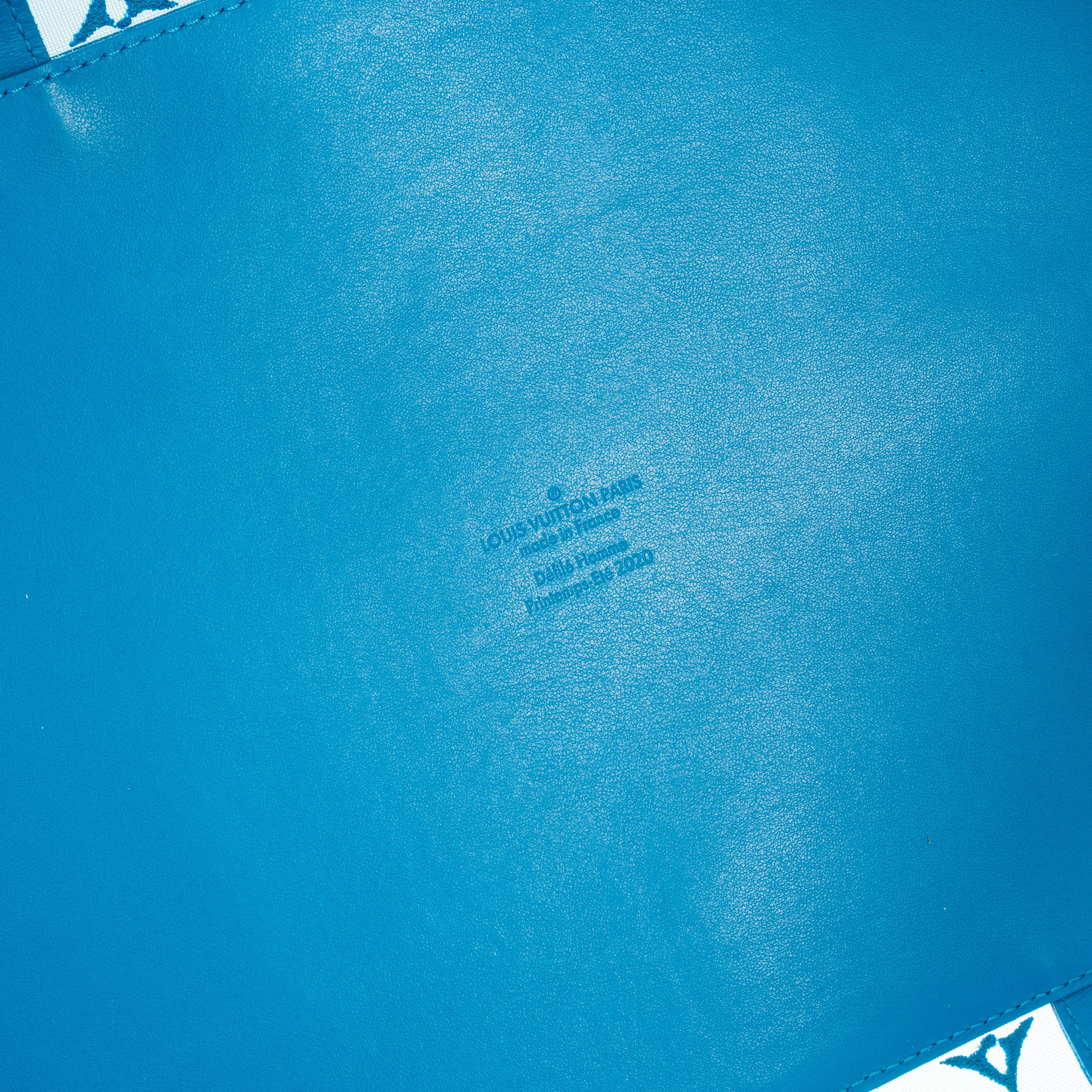 LOUIS VUITTON KEEPALL TRIANGLE BANDOULIERE 50 TURQUOISE MONOGRAMME SEE THROUGH