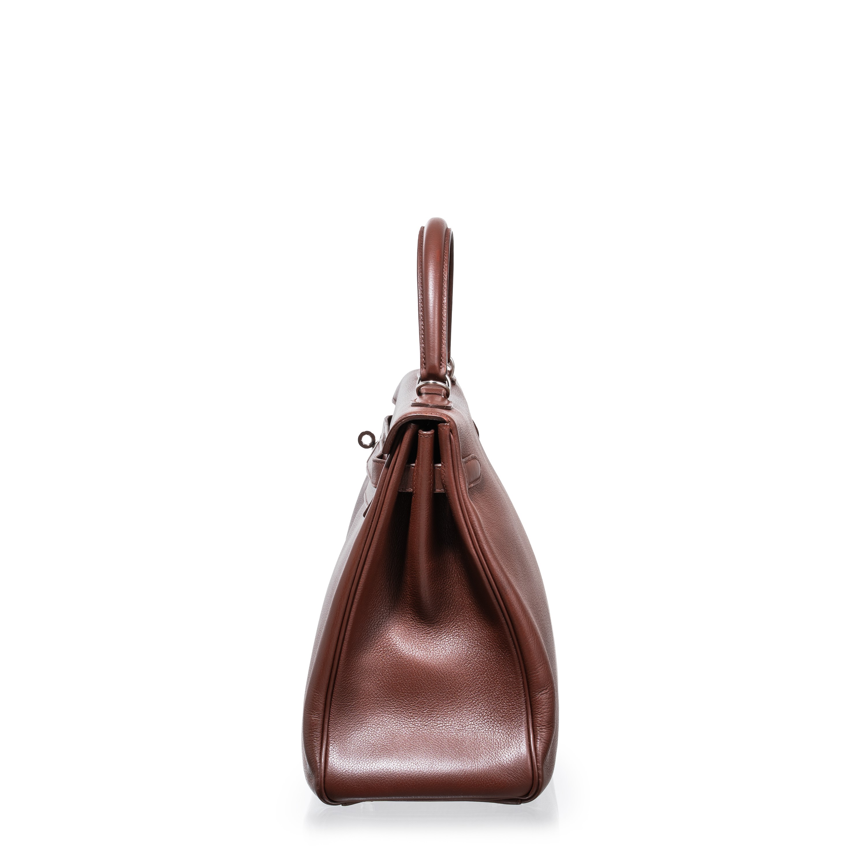 HERMÈS KELLY 35 RETOURNÉ IN PELLAME EVERGRAIN COLOR HAVANE PHW - 2008