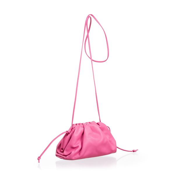 BOTTEGA VENETA - BOTTEGA VENETA MINI POUCH ROSA CON TRACOLLA