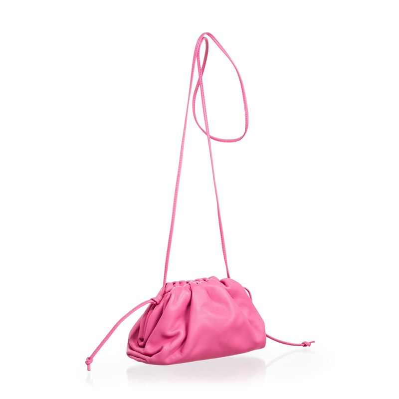BOTTEGA VENETA MINI POUCH ROSA CON TRACOLLA