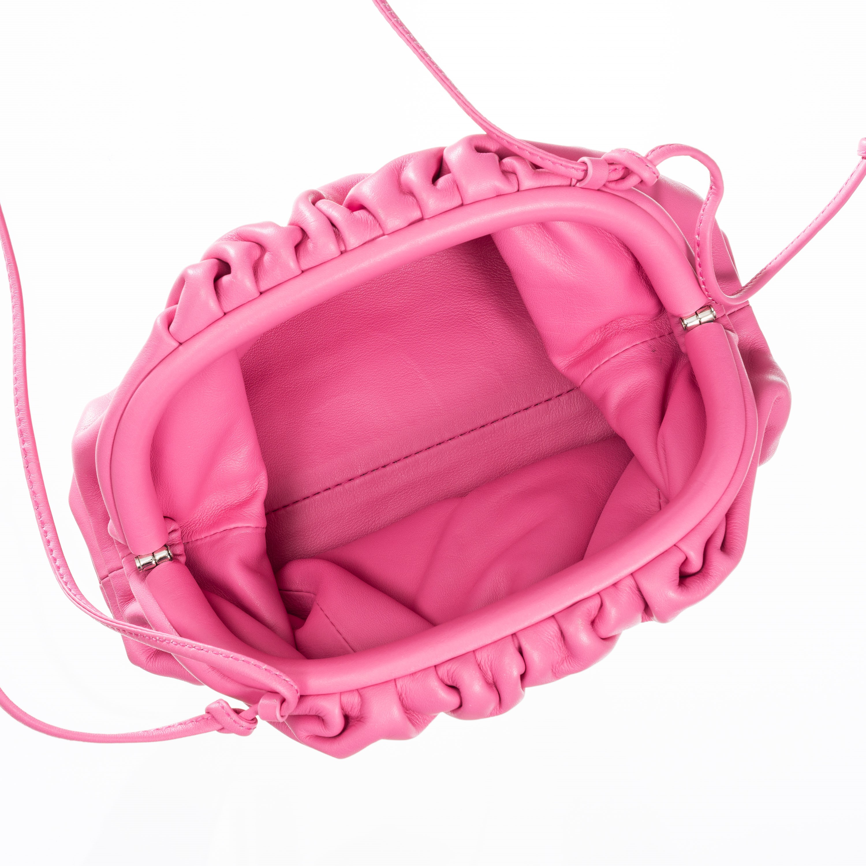 BOTTEGA VENETA MINI POUCH ROSA CON TRACOLLA