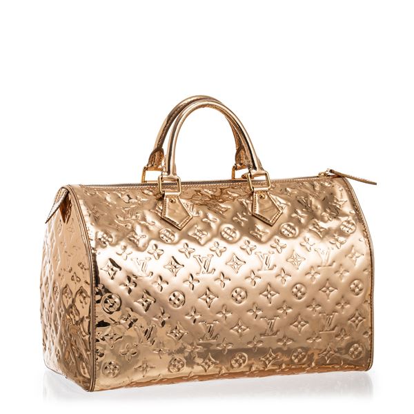 LOUIS VUITTON - LOUIS VUITTON SPEEDY 35 LIMITED EDITION GOLD MIROIR - 2008