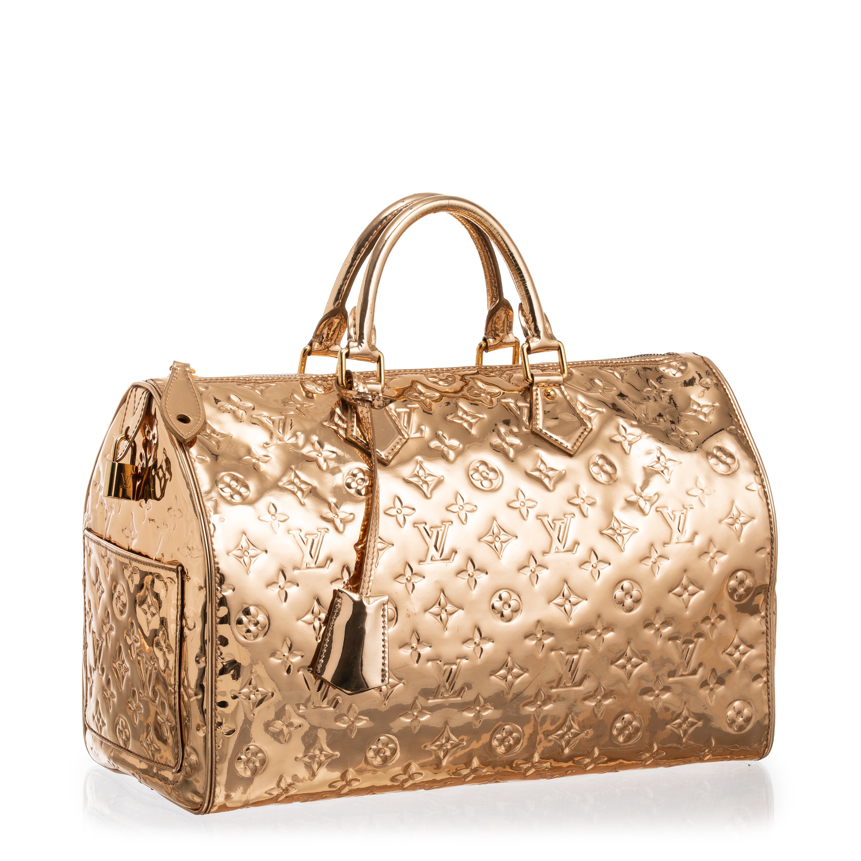 LOUIS VUITTON SPEEDY 35 LIMITED EDITION GOLD MIROIR - 2008