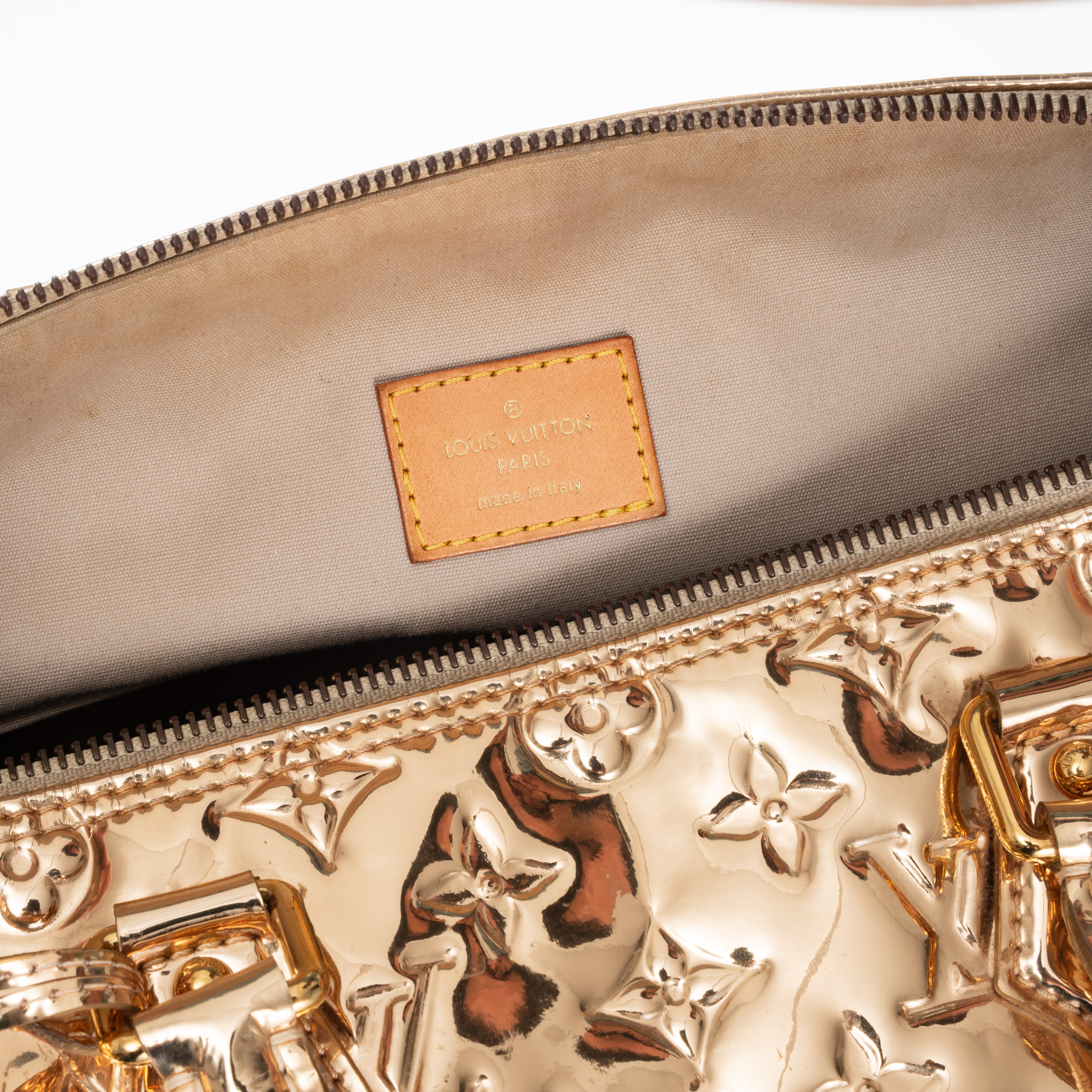 LOUIS VUITTON SPEEDY 35 LIMITED EDITION GOLD MIROIR - 2008