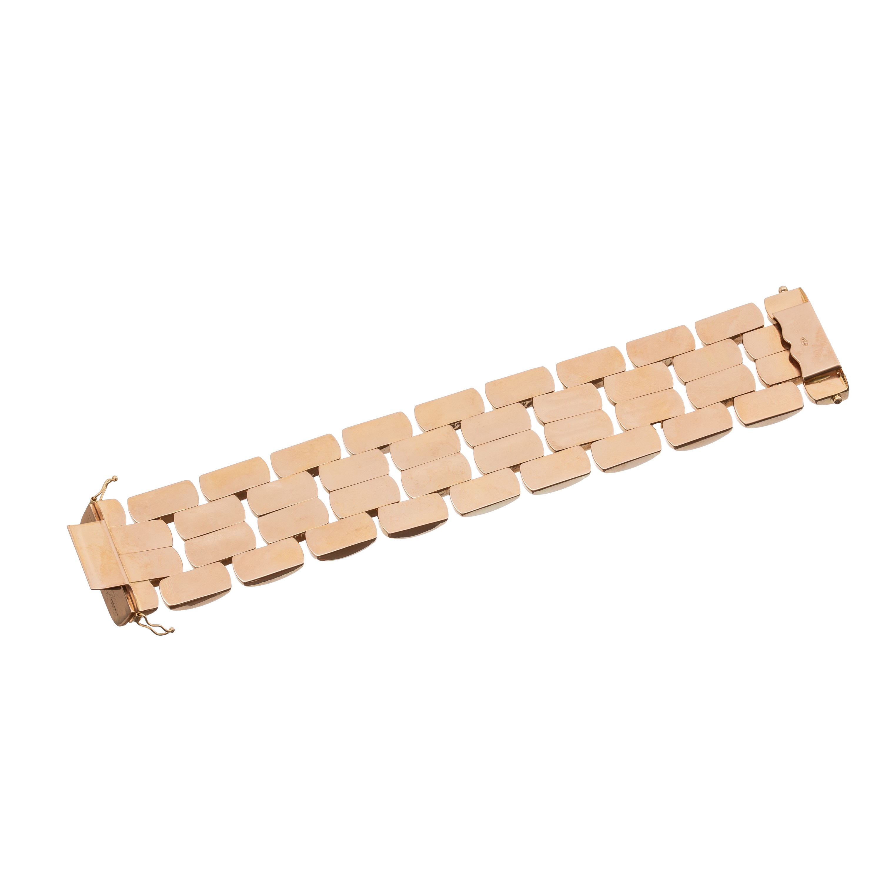 BRACCIALE IN ORO ROSA 'CARRO ARMATO'
