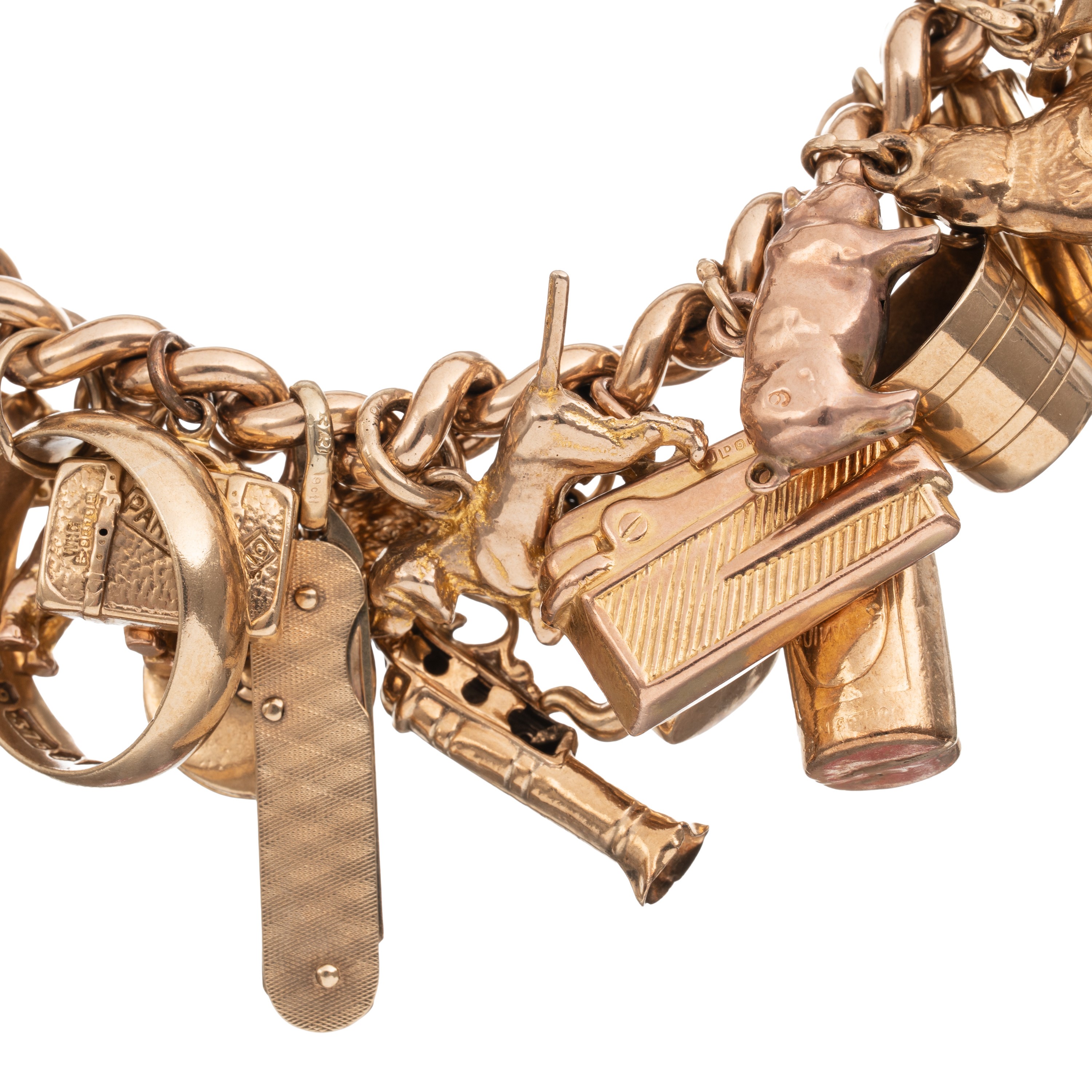 BRACCIALE IN ORO GIALLO CON CHARMS