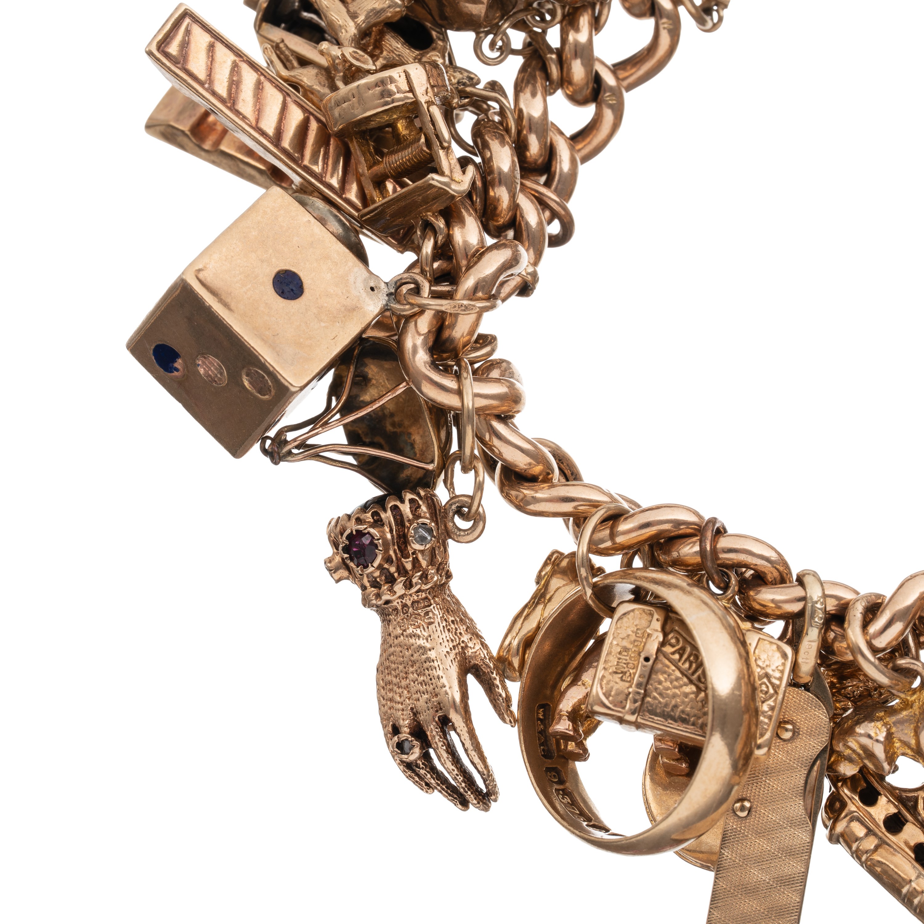 BRACCIALE IN ORO GIALLO CON CHARMS