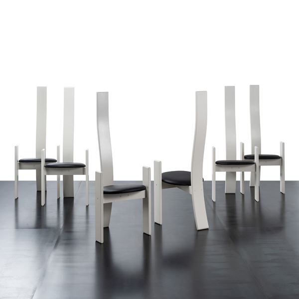 Vico Magistretti - VICO MAGISTRETTI, SET SEI SEDIE 'GOLEM'