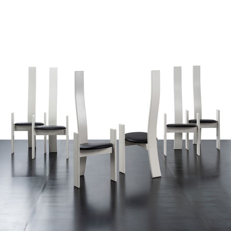 VICO MAGISTRETTI, SET SEI SEDIE 'GOLEM'