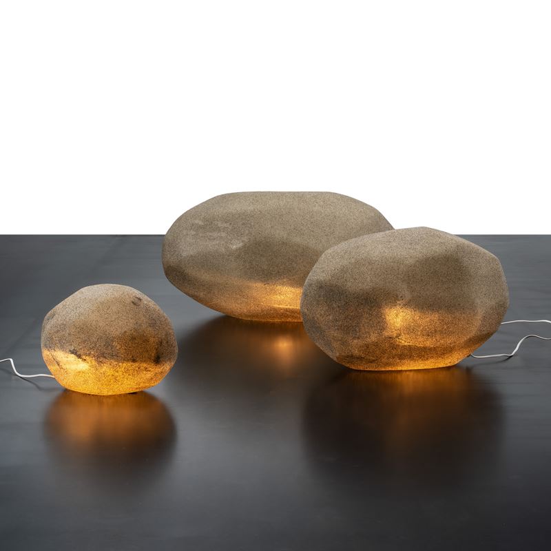 ANONIMO, SET TRE SASSI LUMINOSI