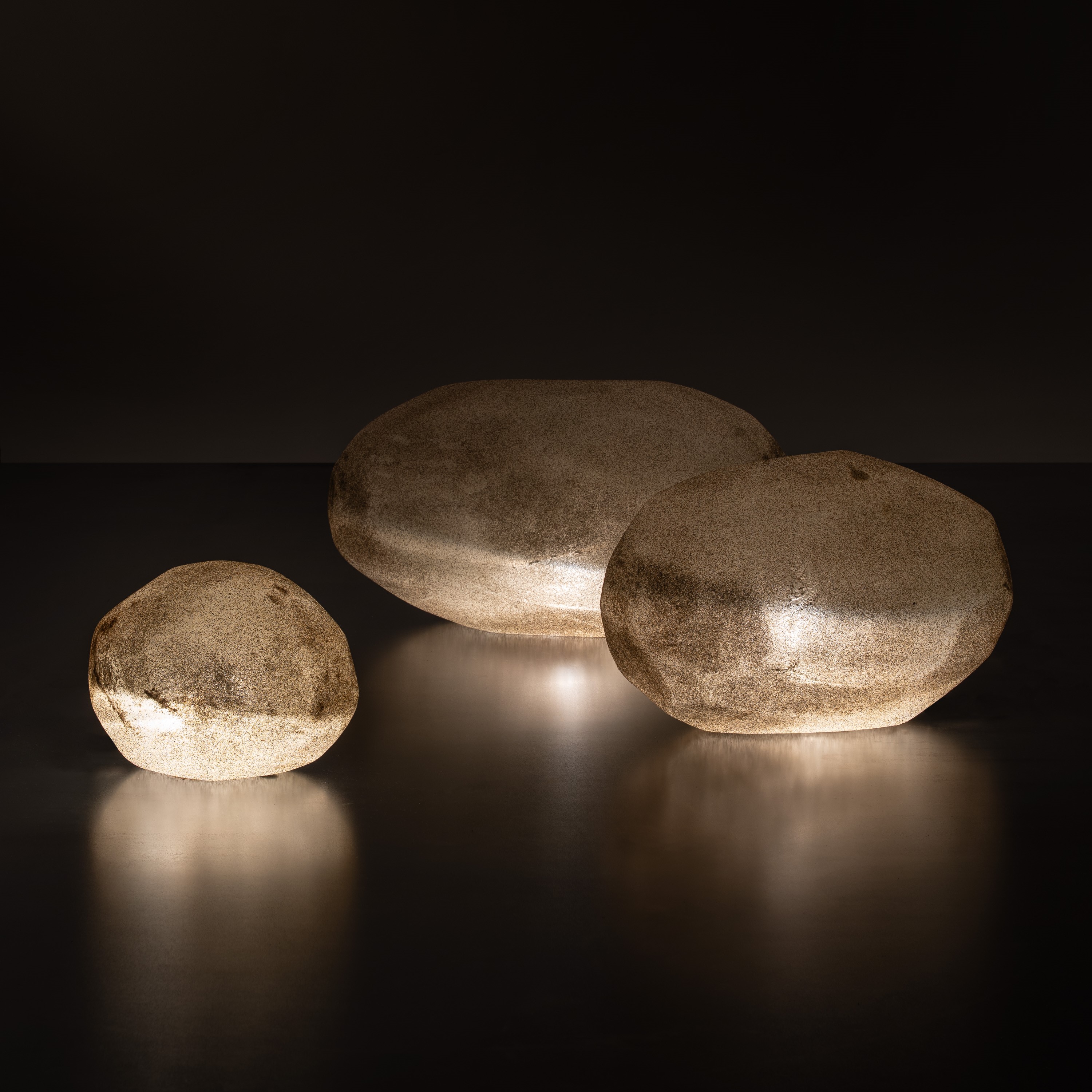 ANONIMO, SET TRE SASSI LUMINOSI