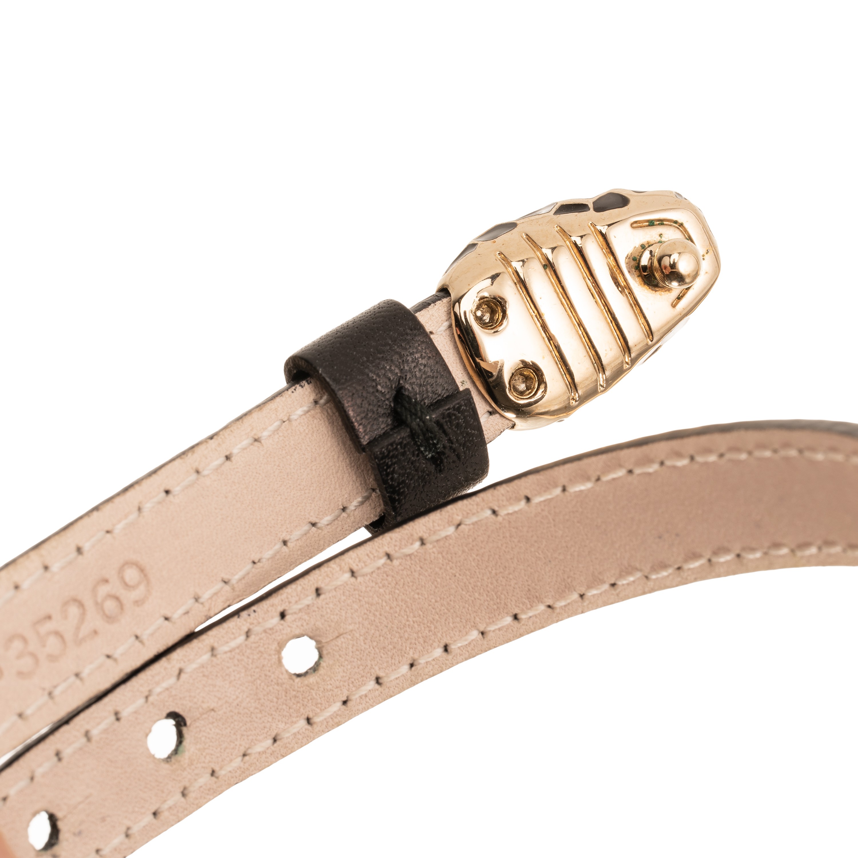 BRACCIALE BULGARI IN PELLE SERIE SERPENTI NERO