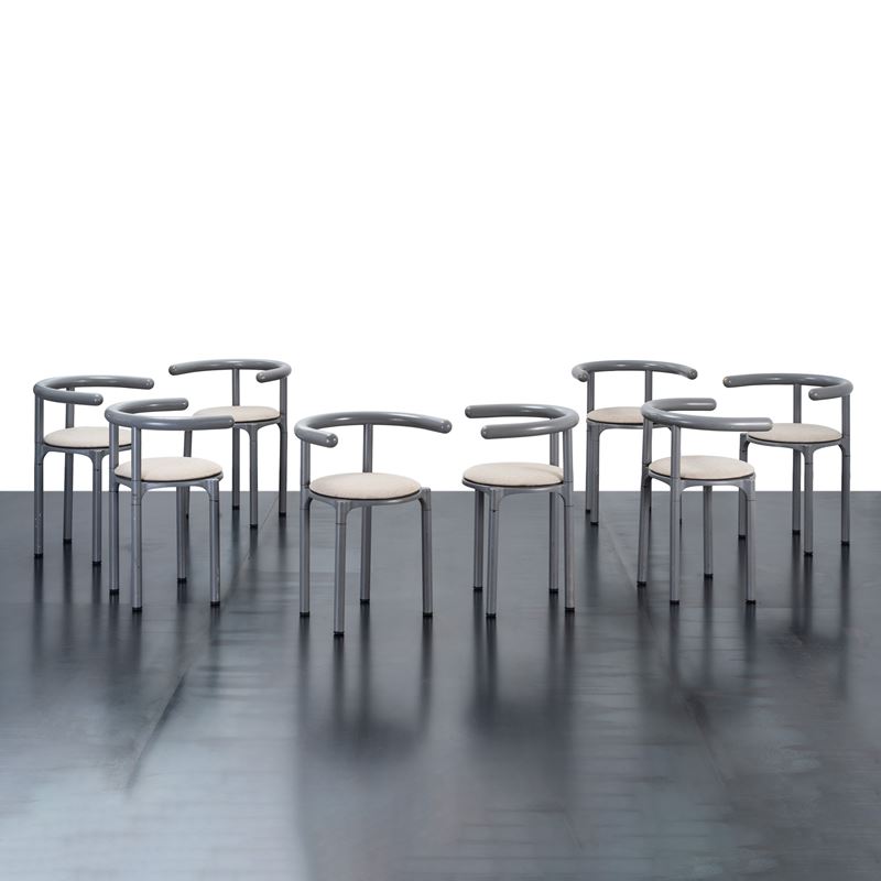 ANNA CASTELLI FERRIERI, SET OTTO SEDIE 4855