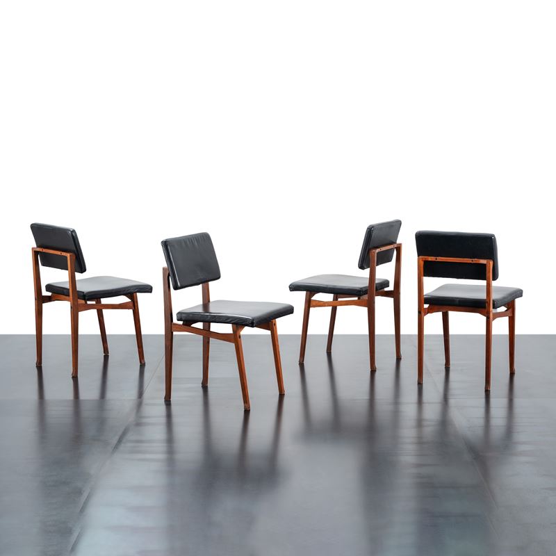 FRANCO ALBINI, SET QUATTRO SEDIE 'LUISELLA'