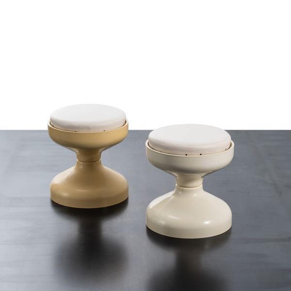 Achille e Pier Giacomo Castiglioni - ACHILLE E PIERGIACOMO CASTIGLIONI, COPPIA ROCCHETTI STOOL/ SIDE TABLE