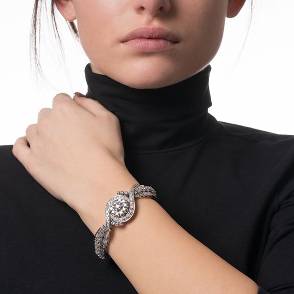 BRACCIALE IN ORO BIANCO E DIAMANTI TAGLIO BRILLANTE