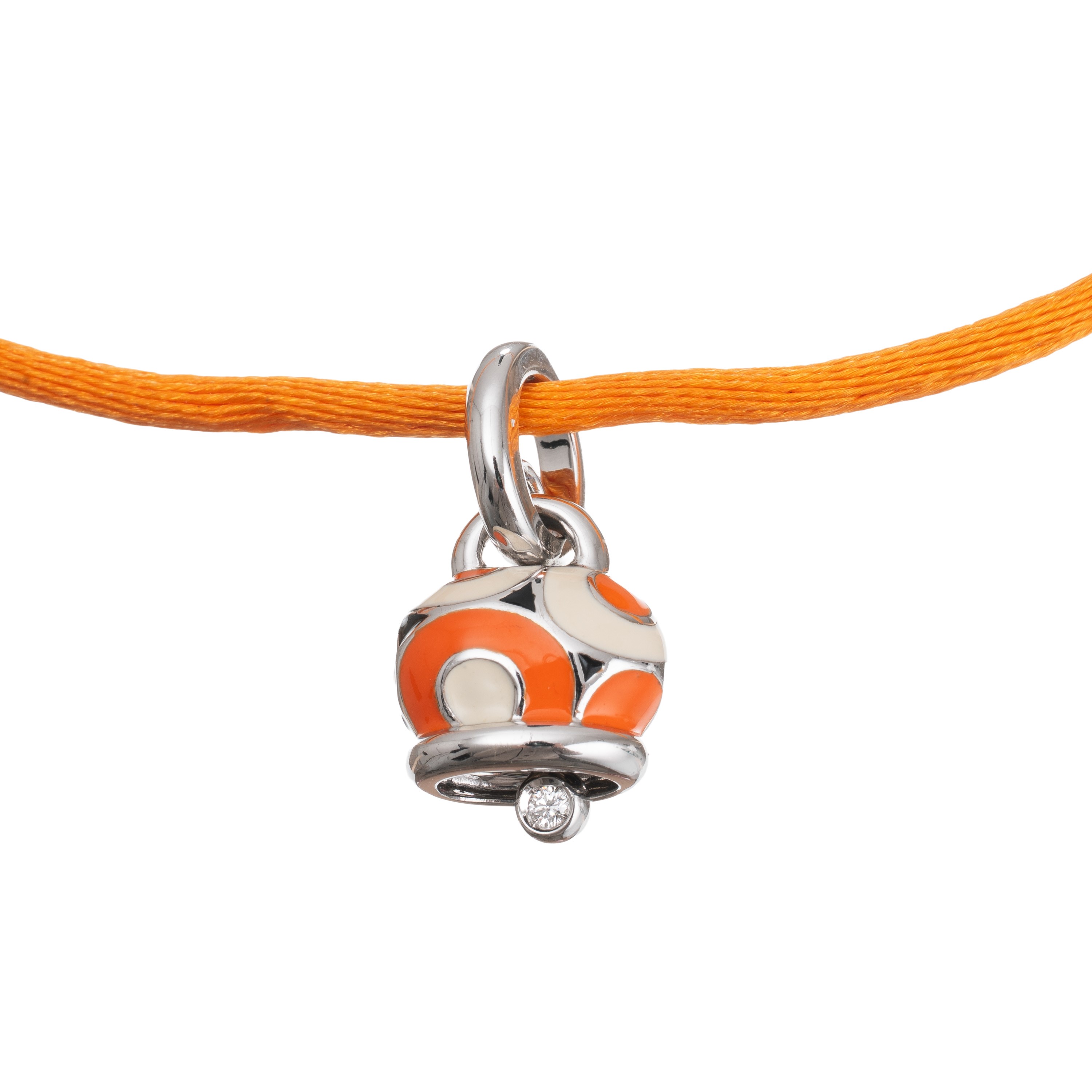 CHANTECLER - GIROCOLLO IN ORO BIANCO E SMALTI