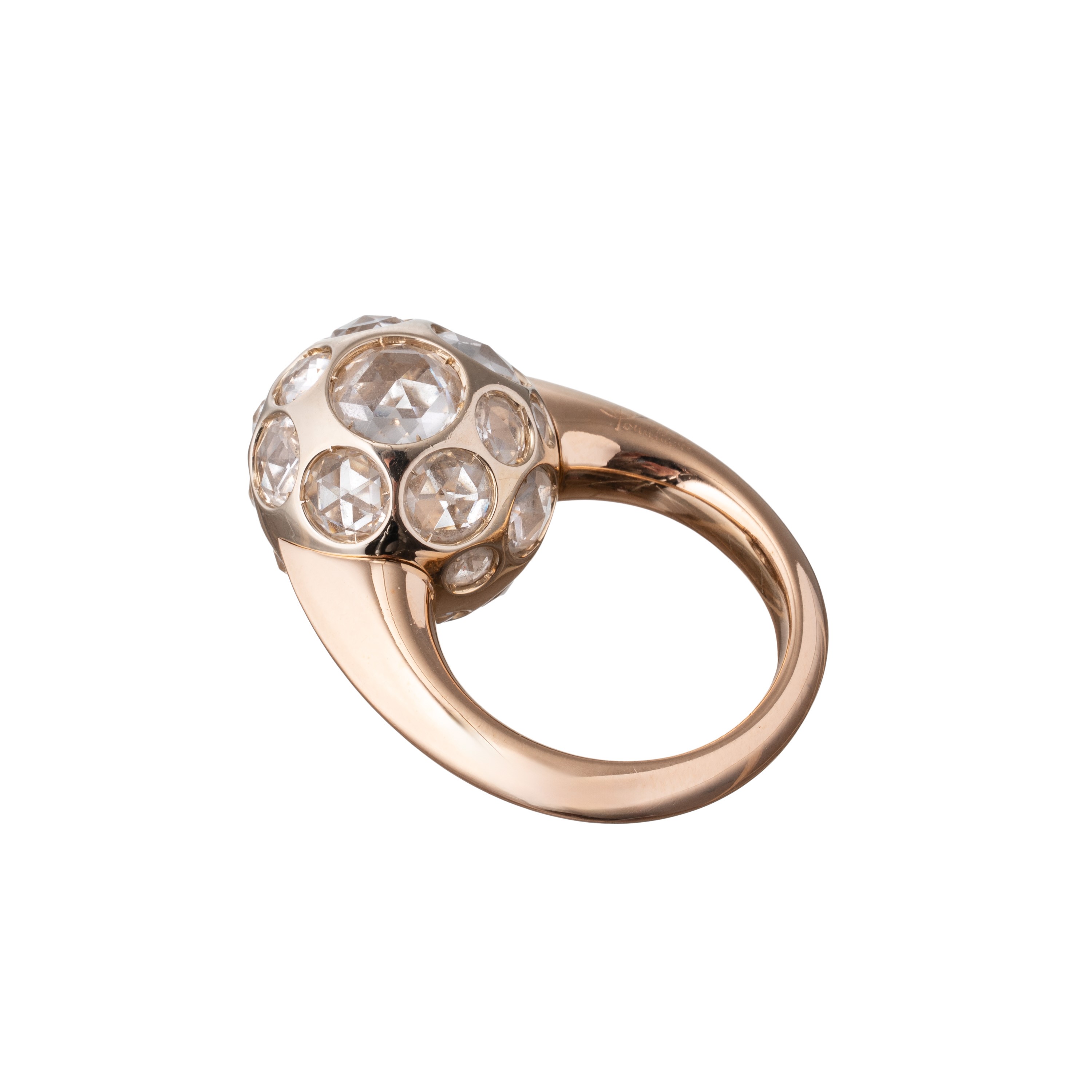 POMELLATO - ANELLO IN ORO ROSA CON CRISTALLI DI ROCCA