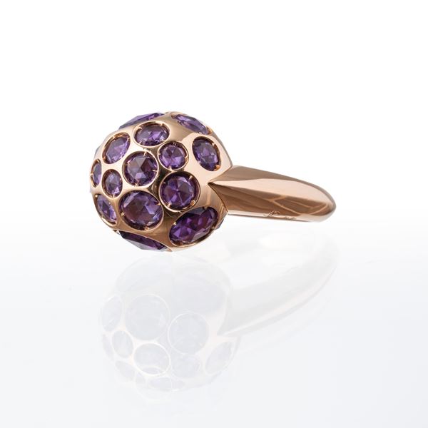 POMELLATO - POMELLATO - ANELLO IN ORO ROSA CON AMETISTE