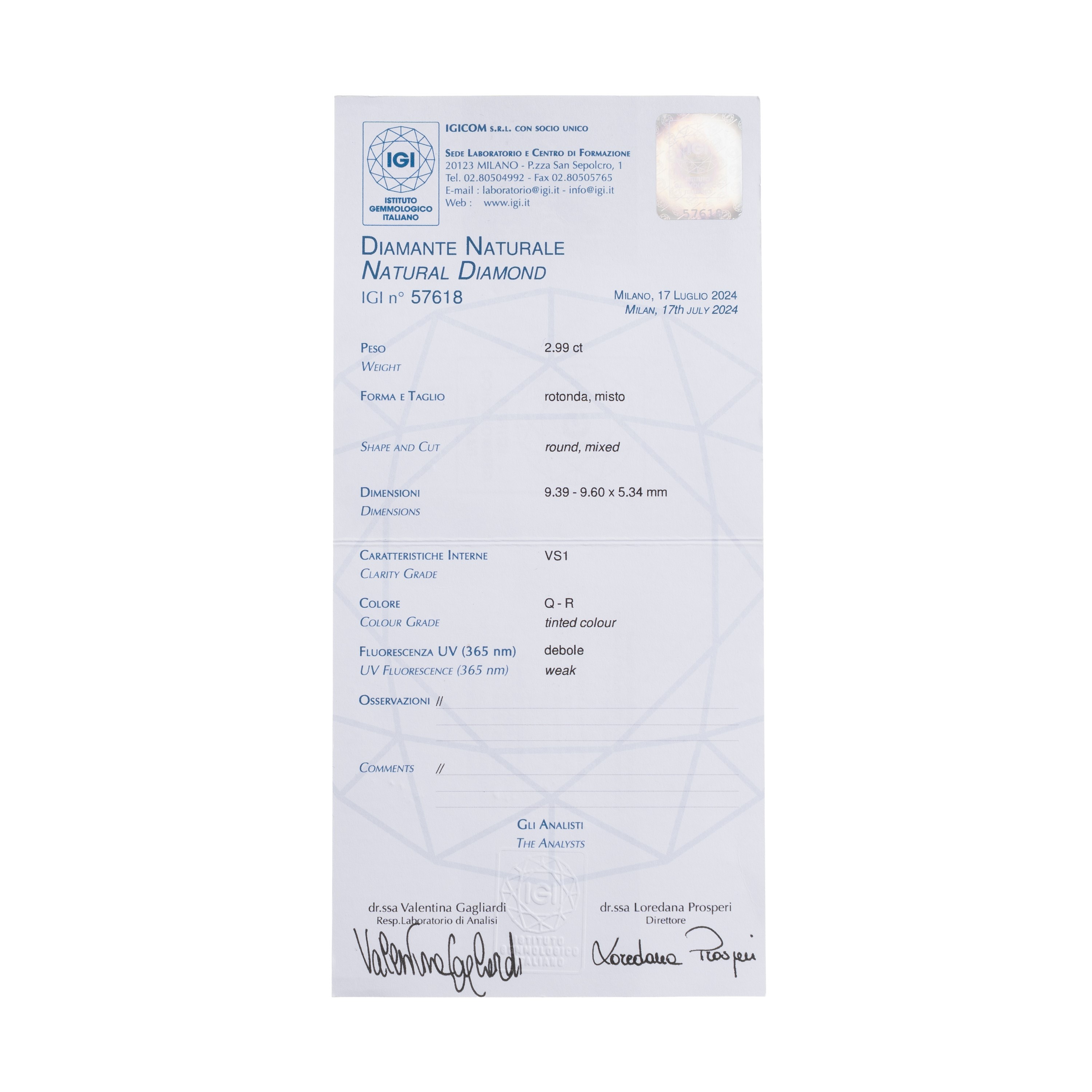 ANELLO IN ORO BIANCO CON DIAMANTE