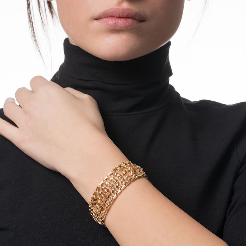 BRACCIALE IN ORO GIALLO STAMPATO