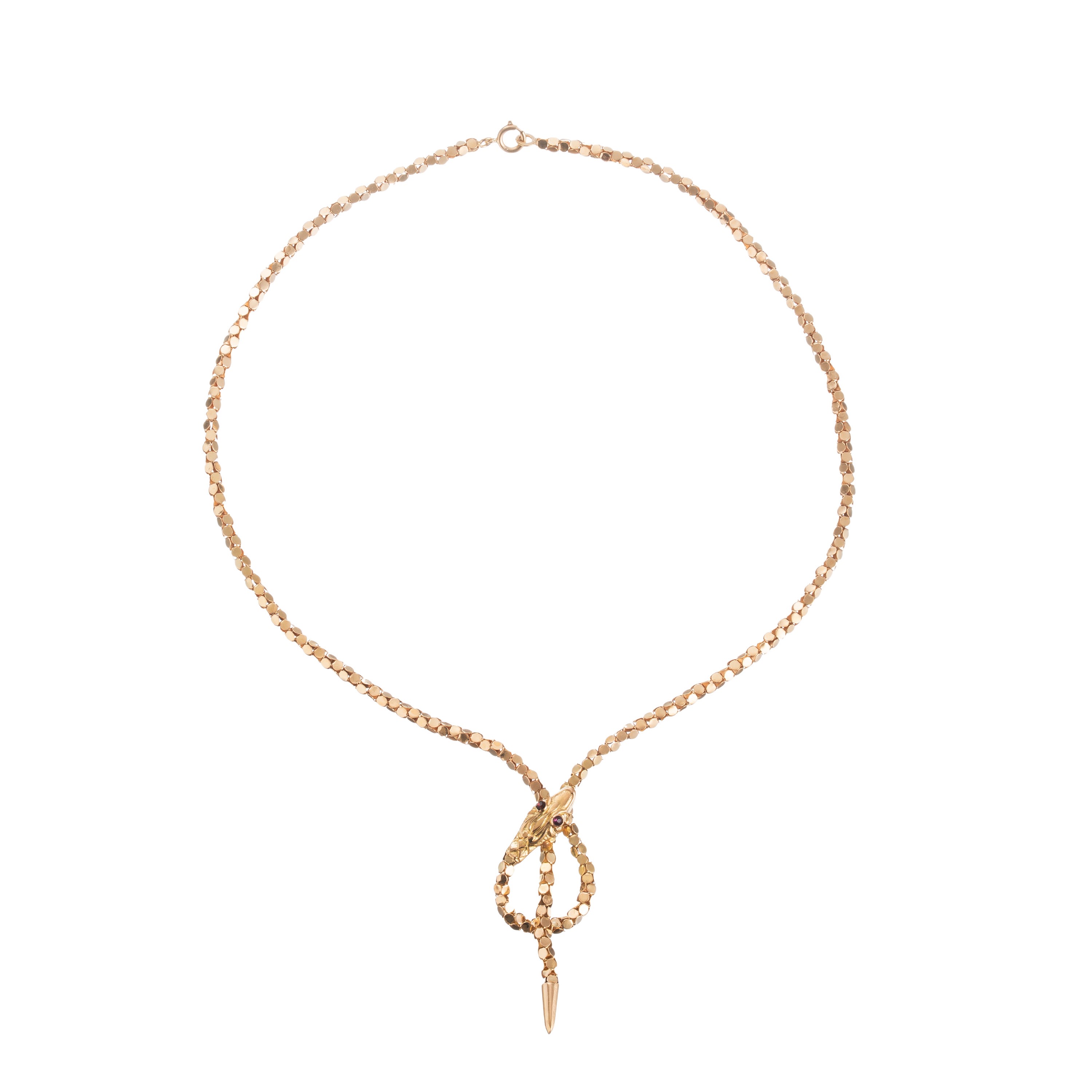 GIROCOLLO IN ORO GIALLO A FORMA DI SERPENTE