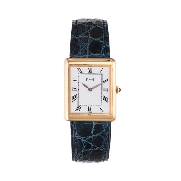 PIAGET - PIAGET - OROLOGIO SOLO TEMPO A CARICA MANUALE IN ORO GIALLO CON QUADRANTE BIANCO E INDICI ROMANI