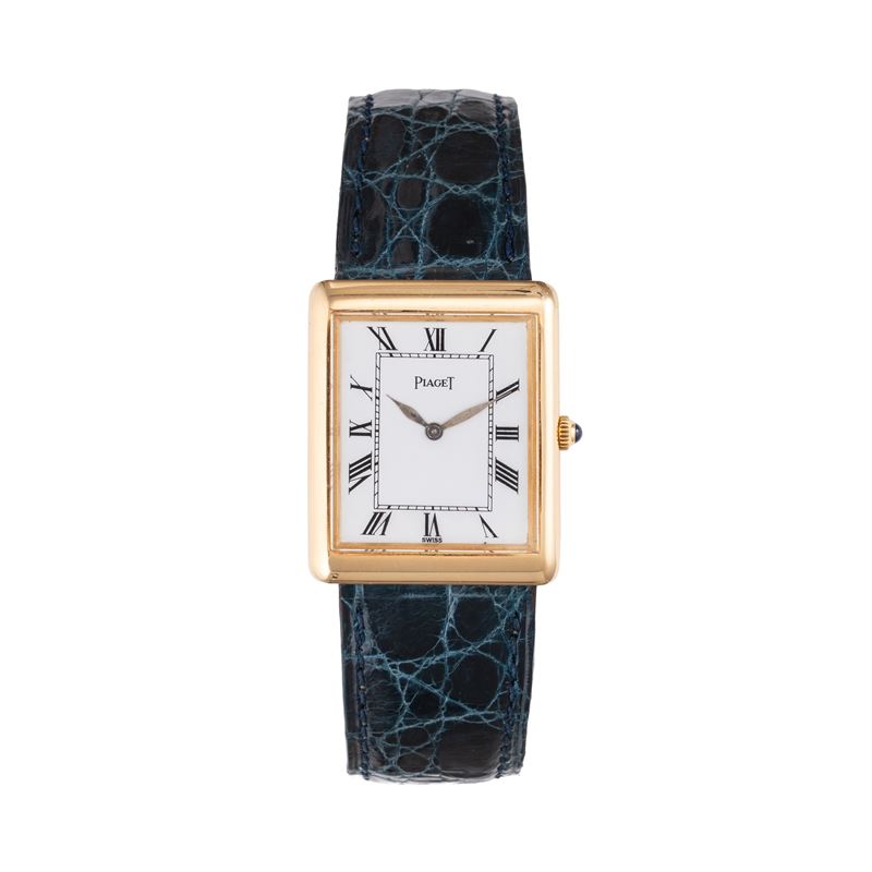 PIAGET - OROLOGIO SOLO TEMPO A CARICA MANUALE IN ORO GIALLO CON QUADRANTE BIANCO E INDICI ROMANI