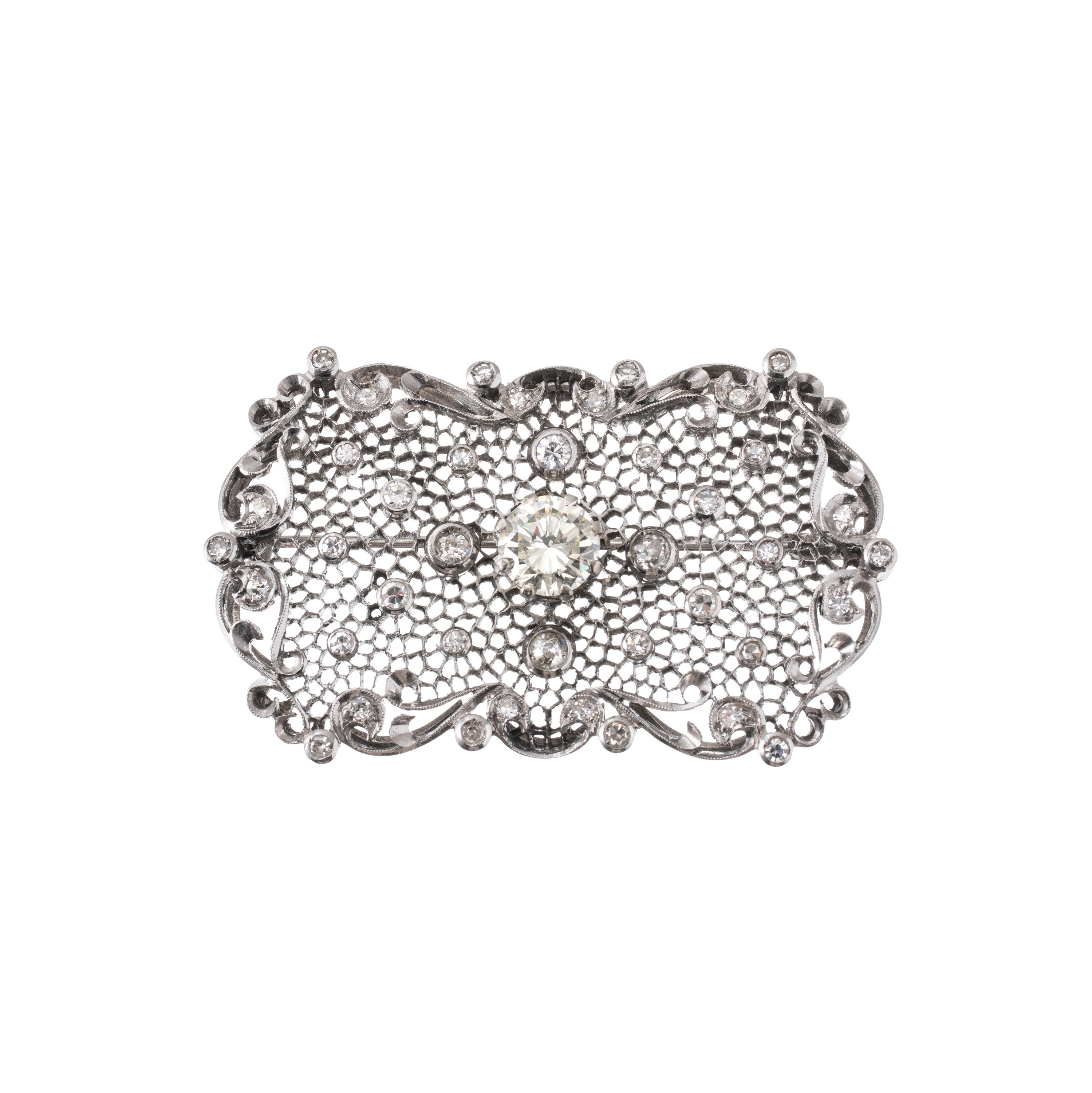 BUCCELLATI - SPILLA IN ORO E DIAMANTI