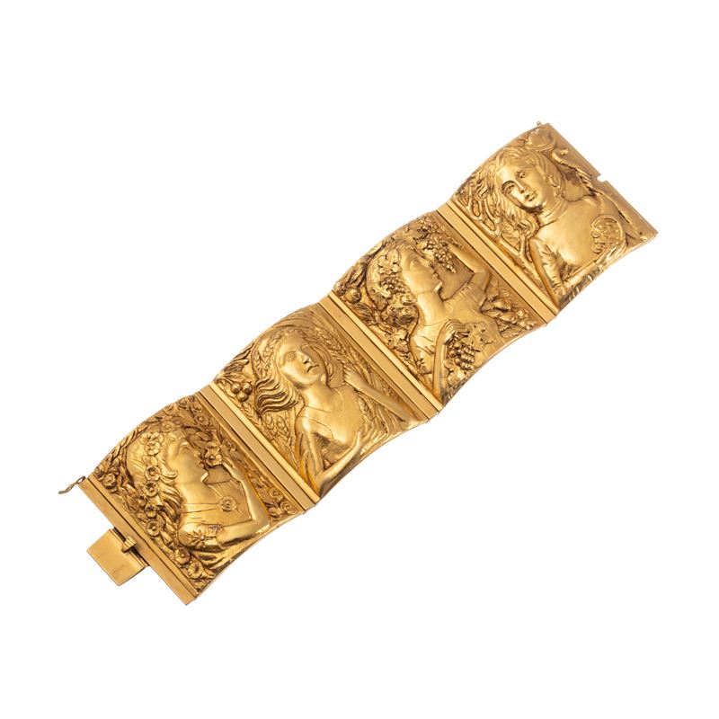 BRACCIALE IN ORO 18 KT A PLACCHE FUSE