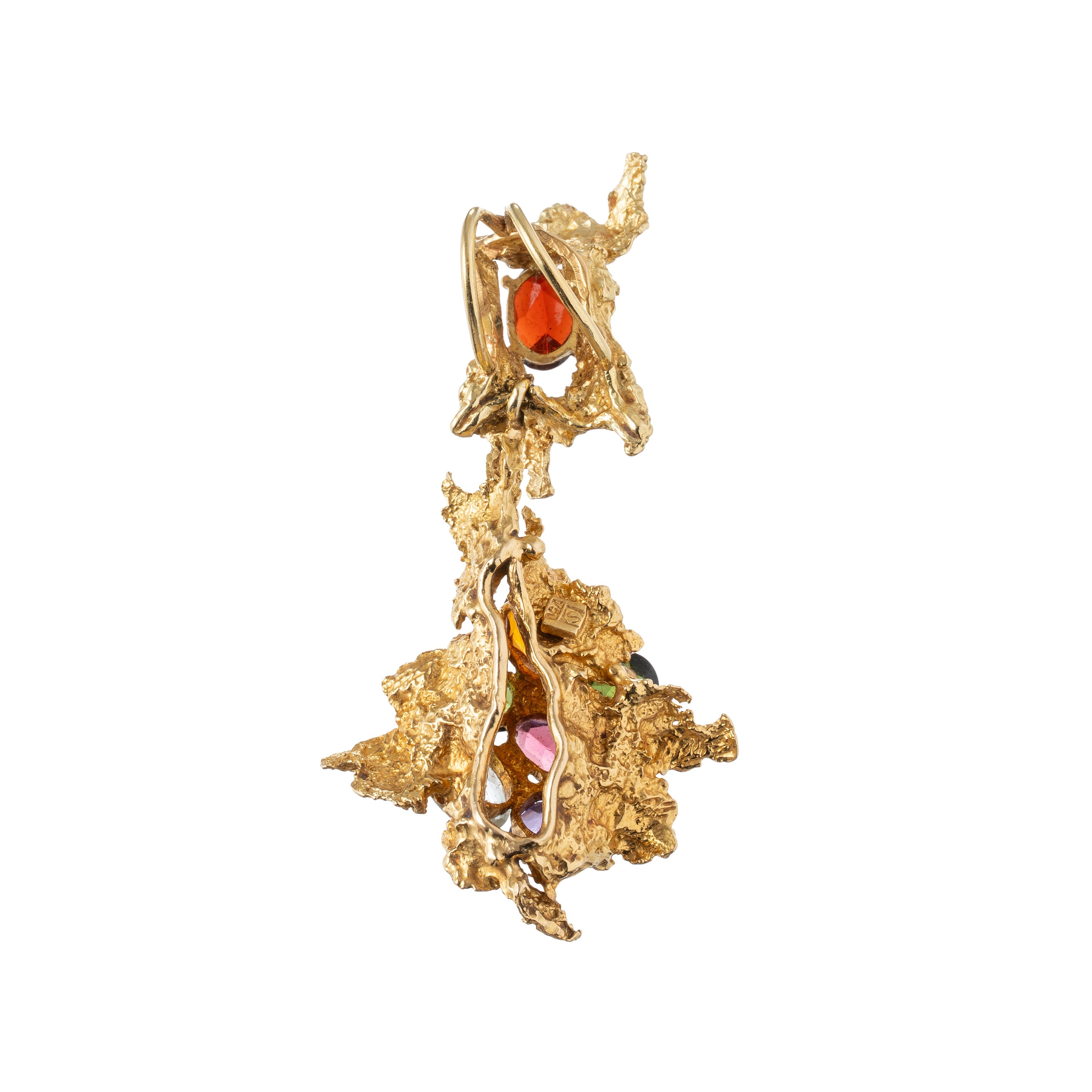 CIONDOLO A MOTIVI FLOREALI IN ORO 18 KT