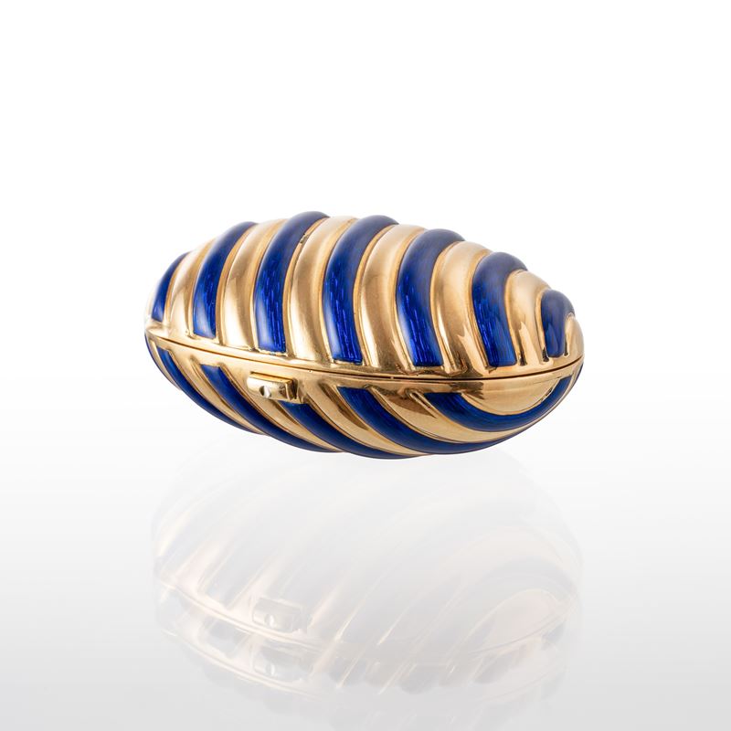 PORTA PILLOLE MILA SHON IN ORO 18 KT E SMALTI