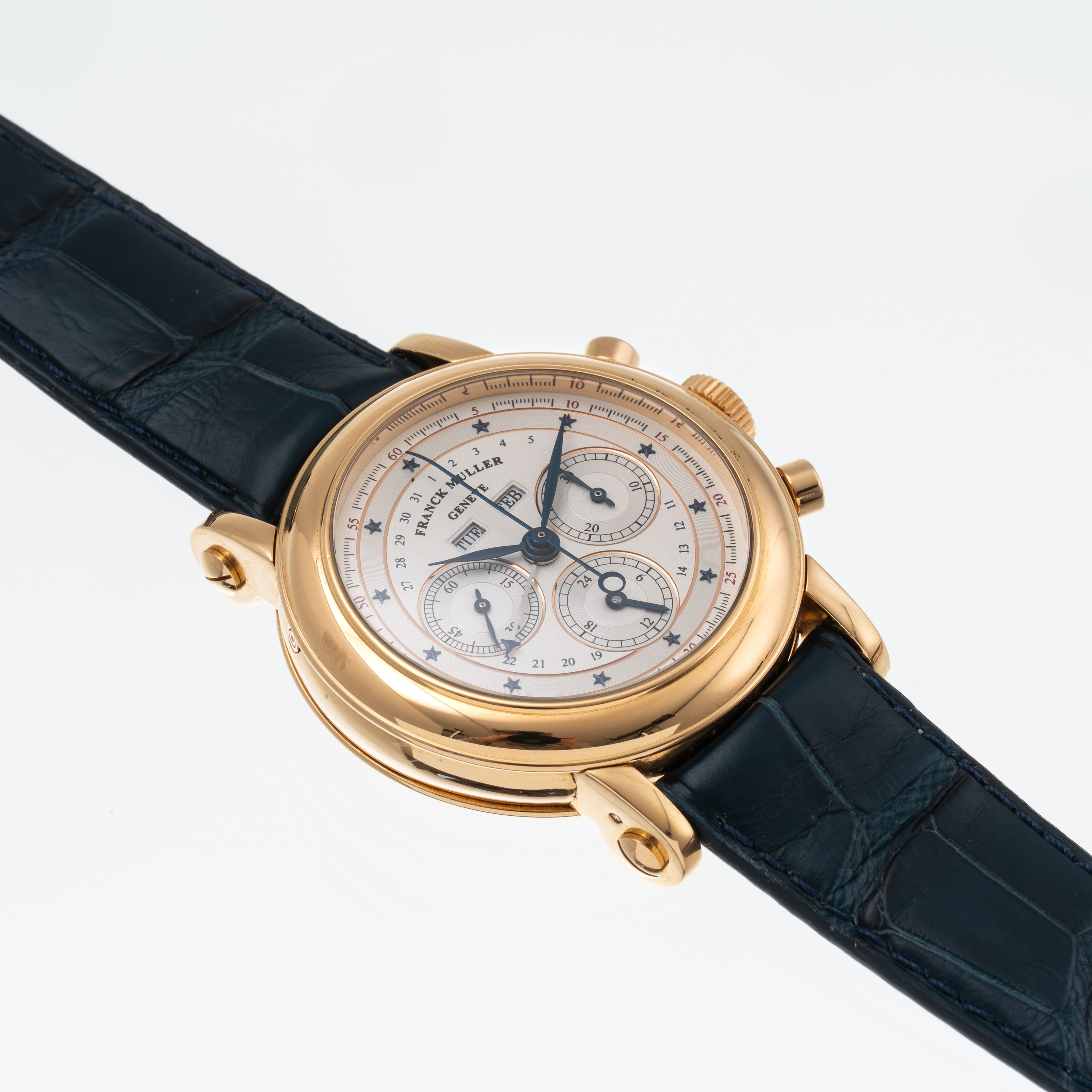 FRANCK MULLER - MASTER CALENDAR CHRONOGRAPH CRONOGRAFO CALENDARIO ANNUALE A CARICA MANUALE IN ORO...