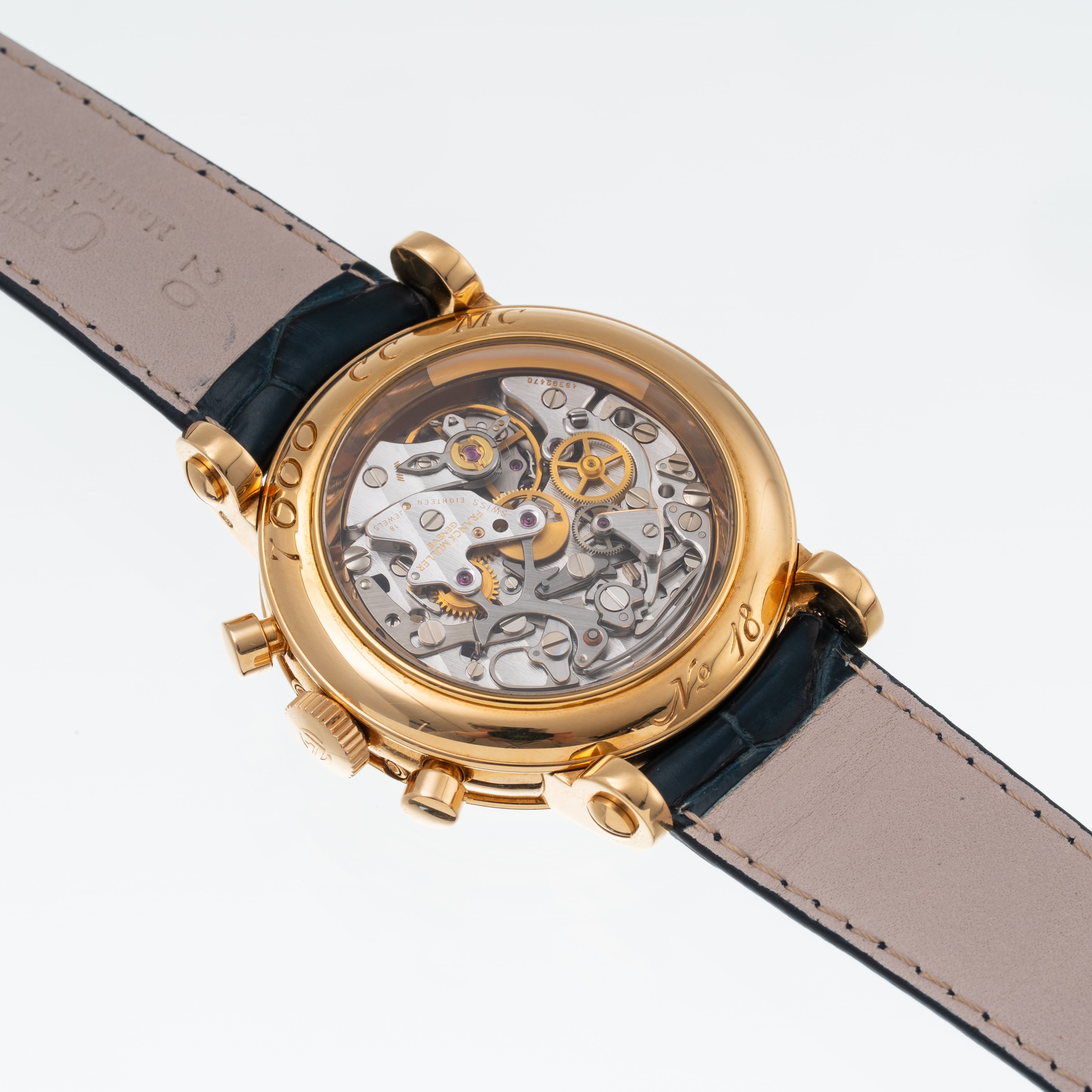 FRANCK MULLER - MASTER CALENDAR CHRONOGRAPH CRONOGRAFO CALENDARIO ANNUALE A CARICA MANUALE IN ORO...