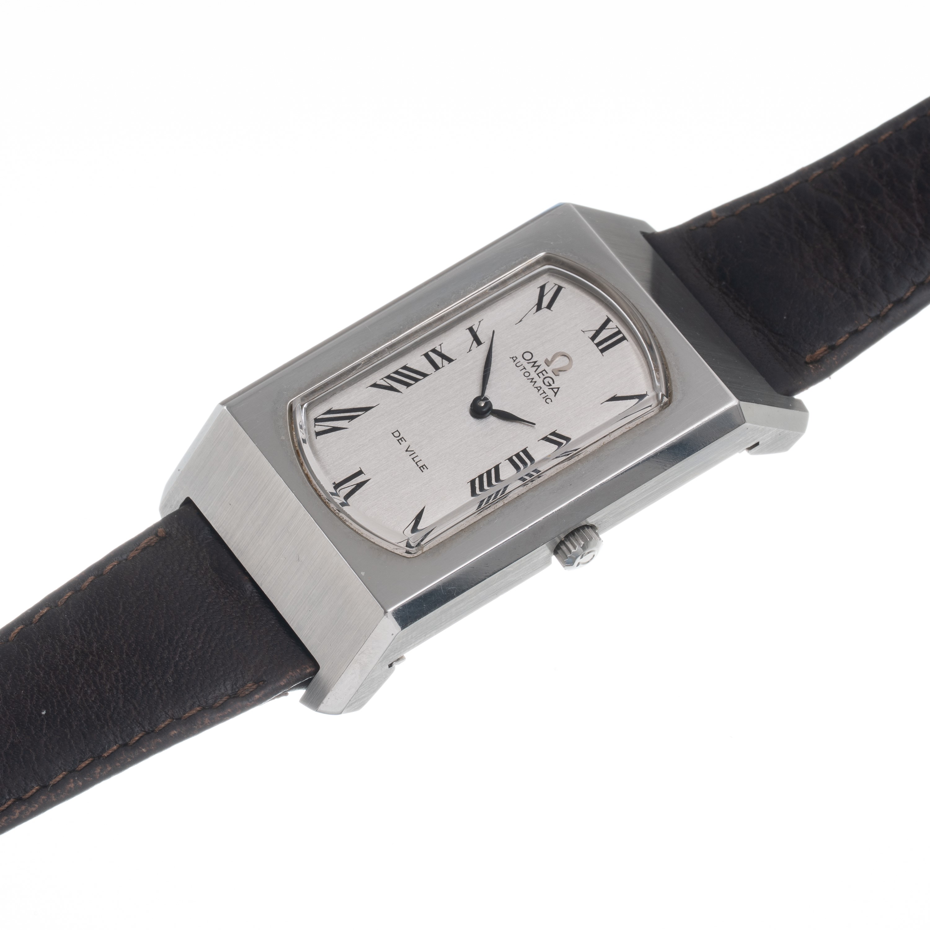 OMEGA - DE VILLE OROLOGIO SOLO TEMPO A CARICA AUTOMATICA IN ACCIAIO CON QUADRANTE ARGENTE'