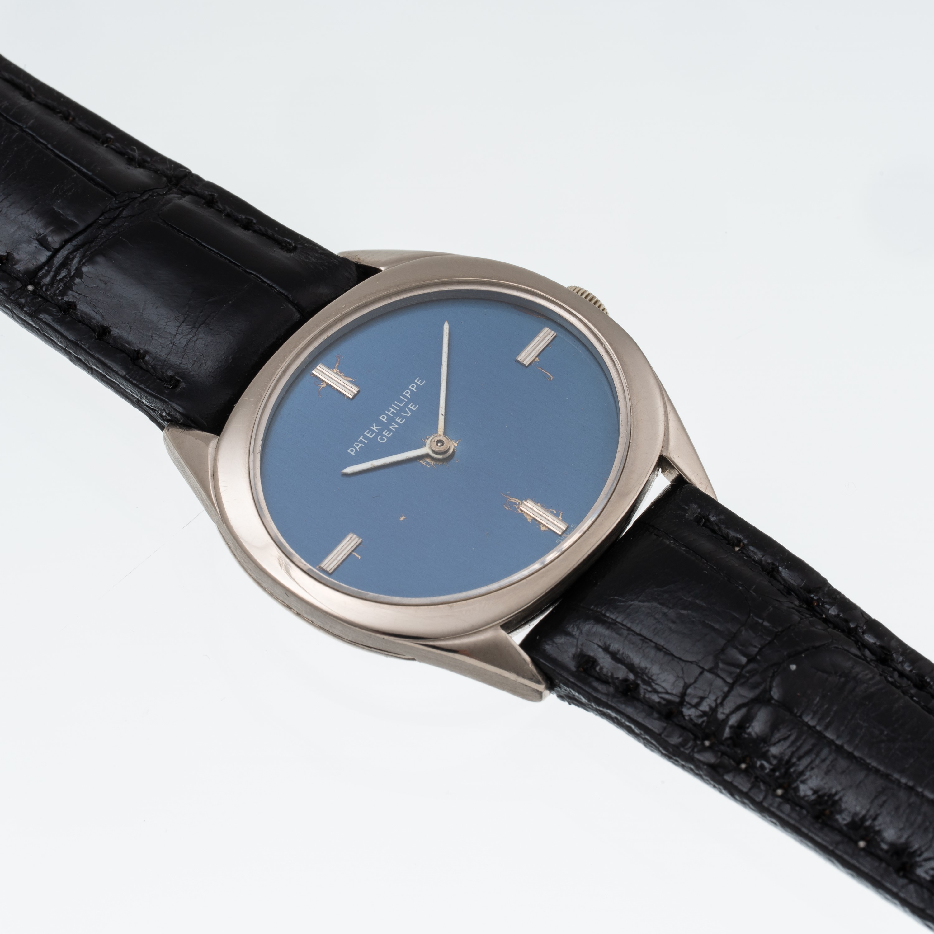 PATEK PHILIPPE - ELLIPSE OROLOGIO SOLO TEMPO A CARICA MANAULE IN ORO BIANCO 18 KT CON QUADRANTE B...