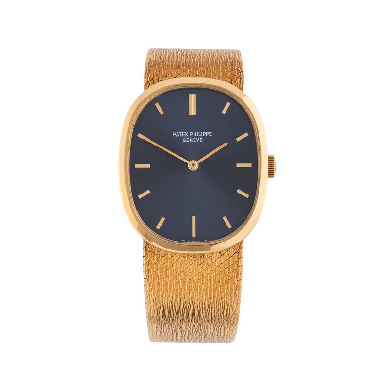 PATEK PHILIPPE - ELLIPSE OROLOGIO SOLO TEMPO A CARICA MANUALE IN ORO GIALLO 18 KT CON QUADRANTE B...