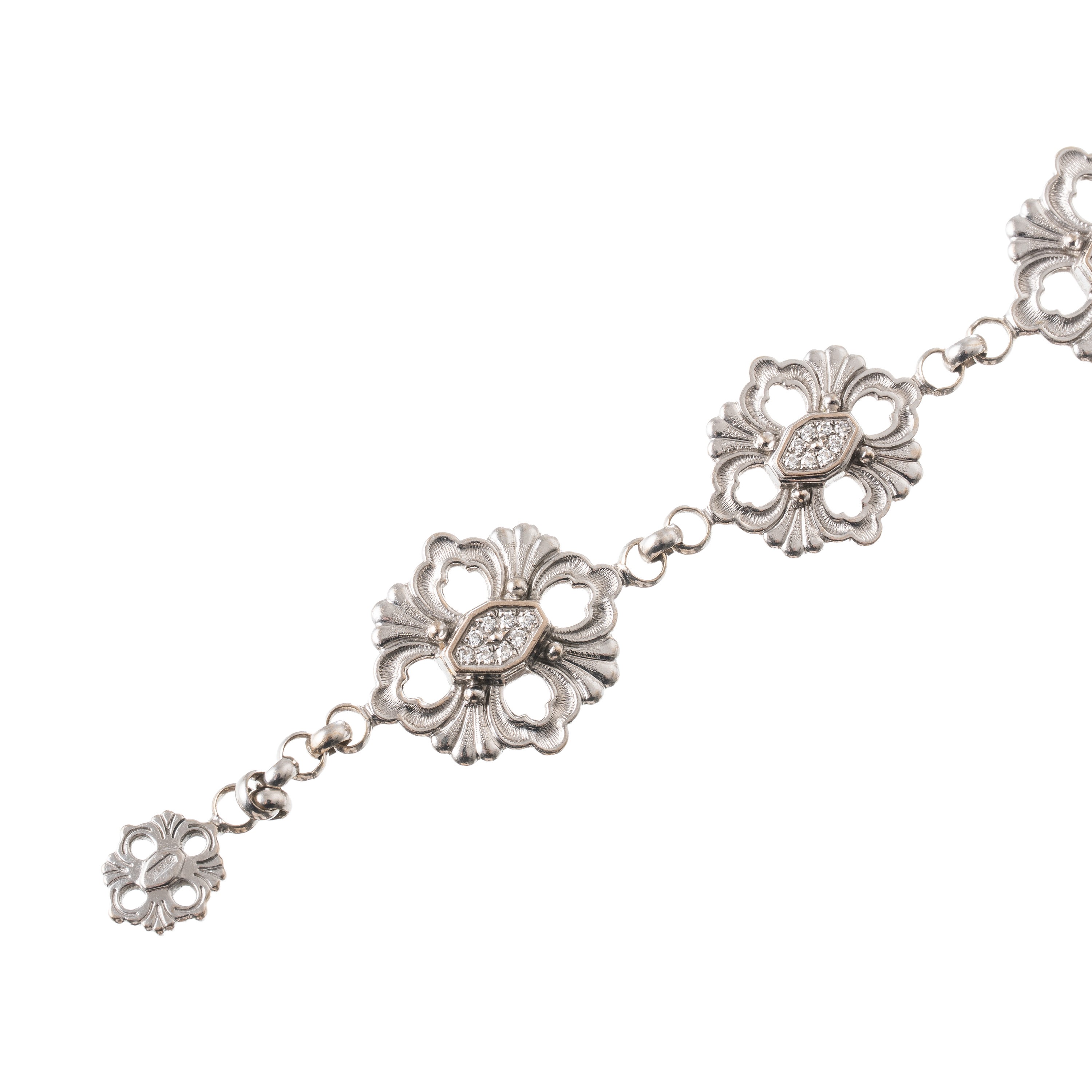 BRACCIALE BUCCELLATI MODELLO "OPERA" IN ORO BIANCO 18 KT