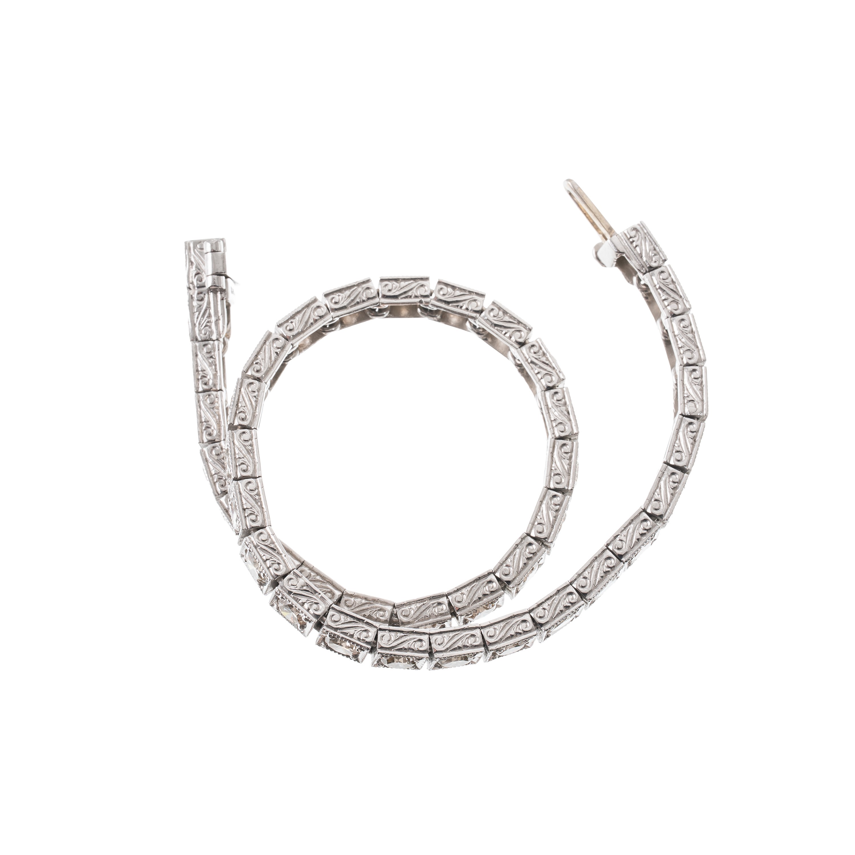 BRACCIALE TENNIS IN PLATINO E DIAMANTI