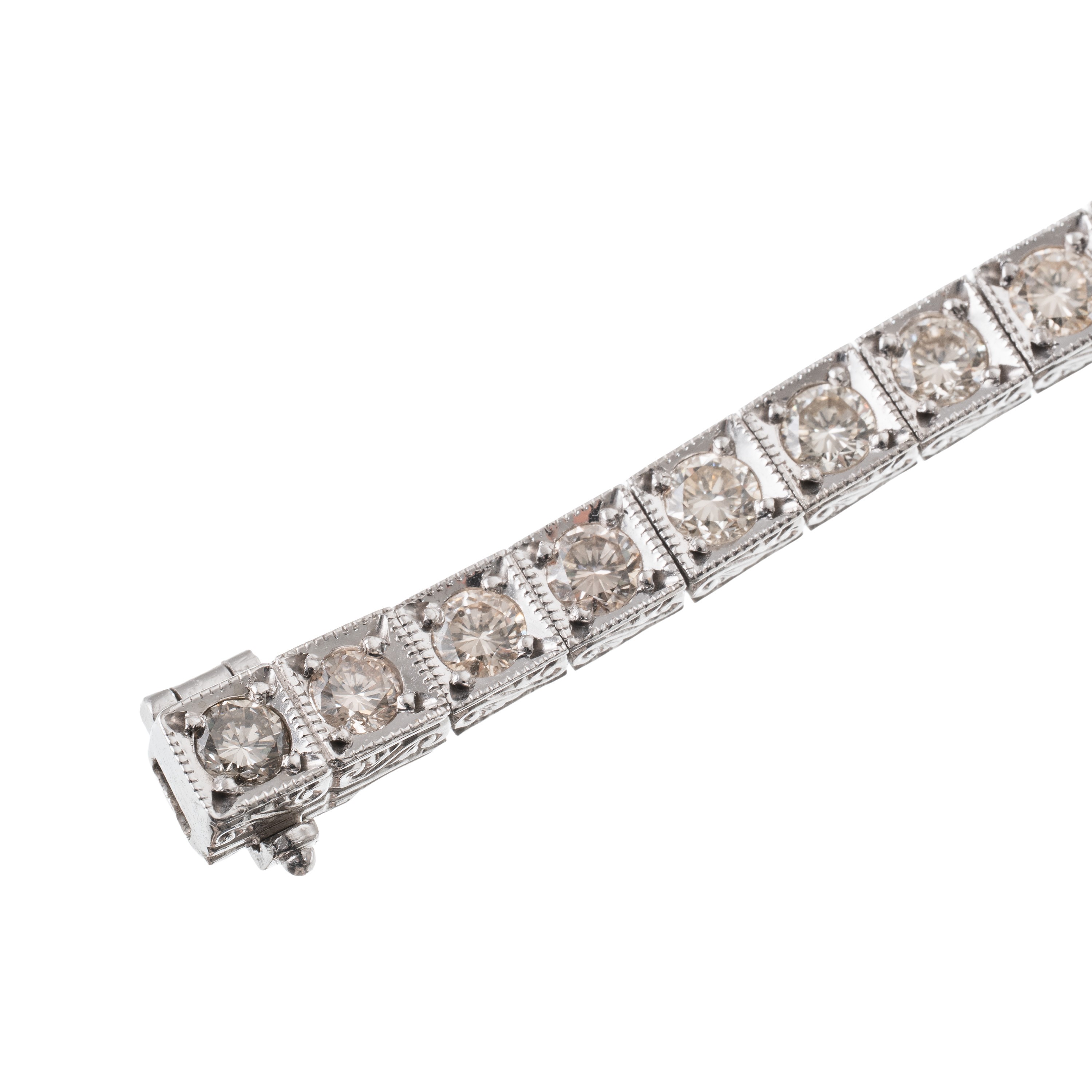 BRACCIALE TENNIS IN PLATINO E DIAMANTI