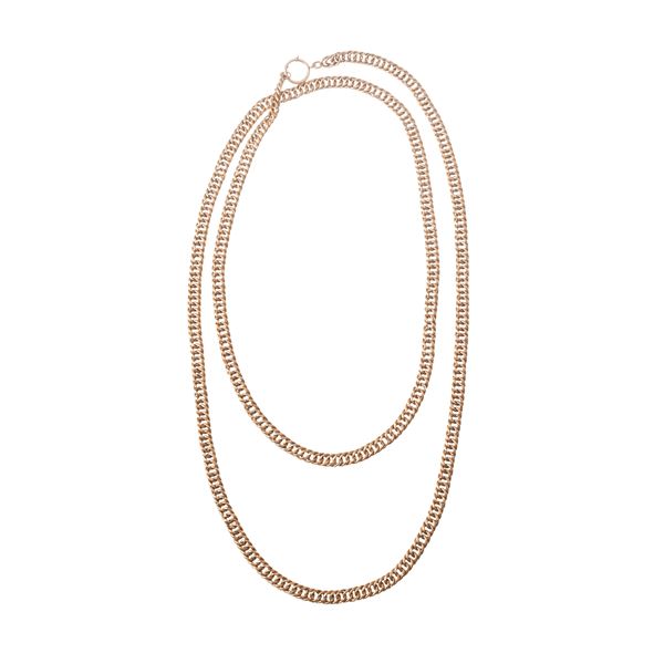 CATENA VUOTA IN ORO ROSA 9 KT