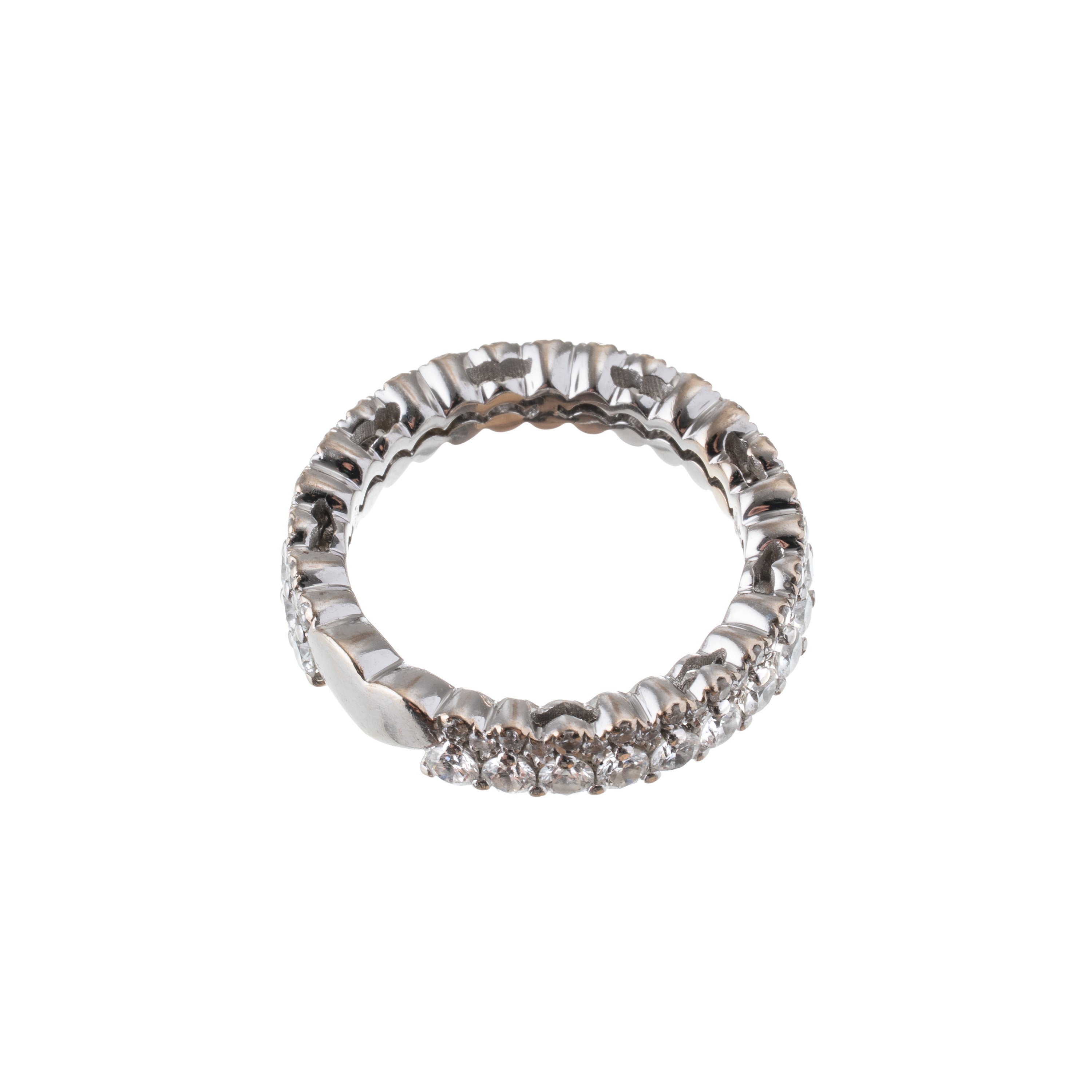 ANELLO IN ORO BIANCO 18 KT CON DIAMANTI