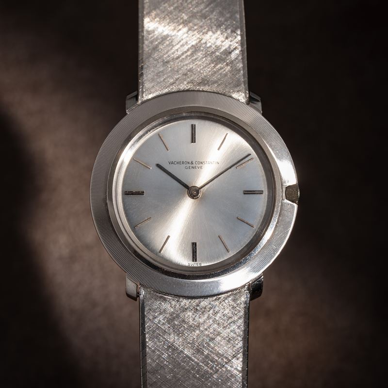 VACHERON CONSTANTIN - DISCO VOLANTE OROLOGIO DA POLSO SOLO TEMPO IN ORO BIANCO 18 KT CON GHIERA L...
