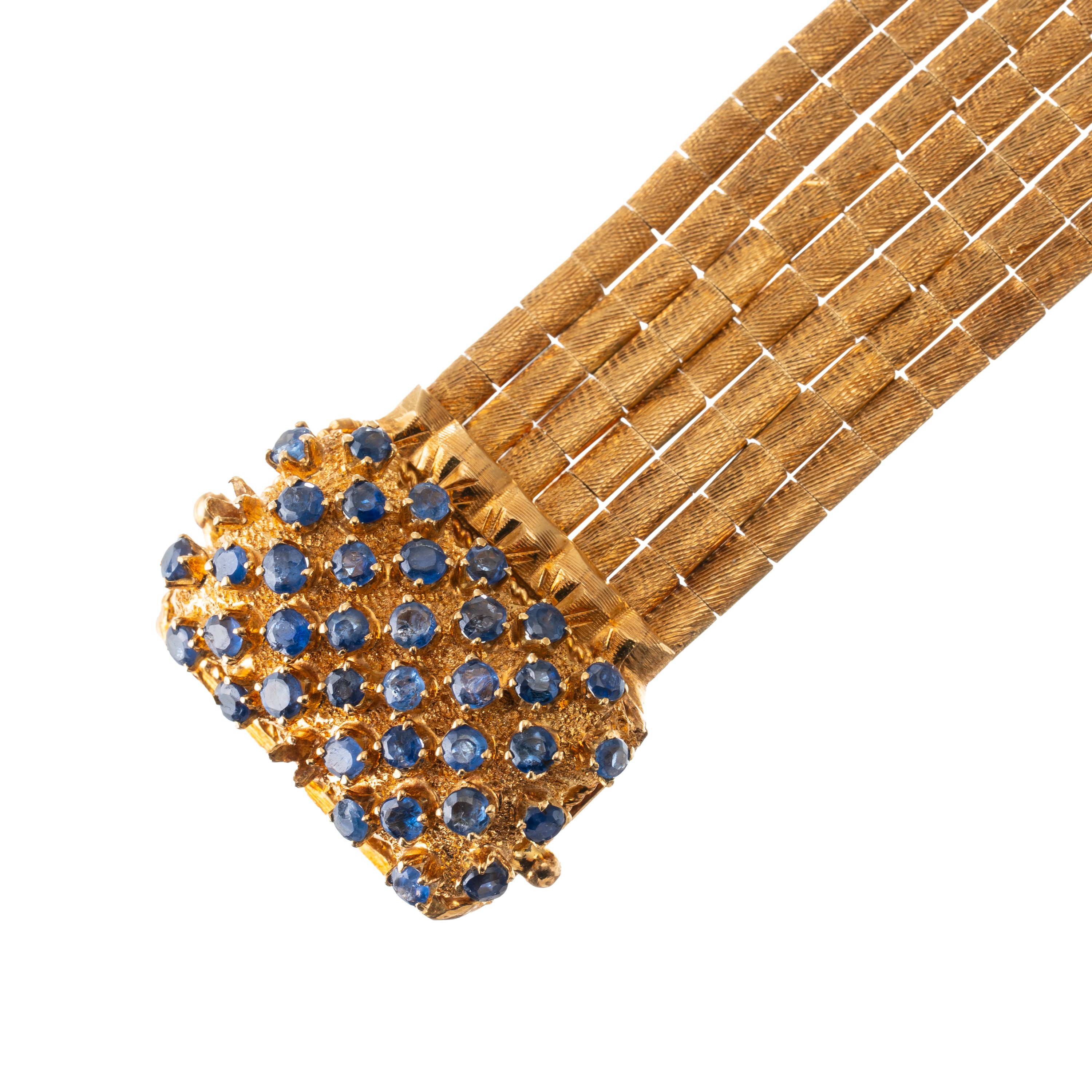 BRACCIALE IN ORO GIALLO 18 KT CON ZAFFIRI